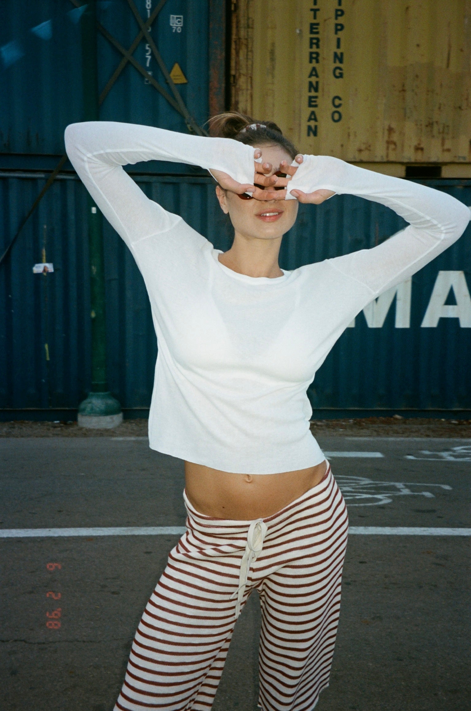 LAVIE WHITE RIB SHIRT