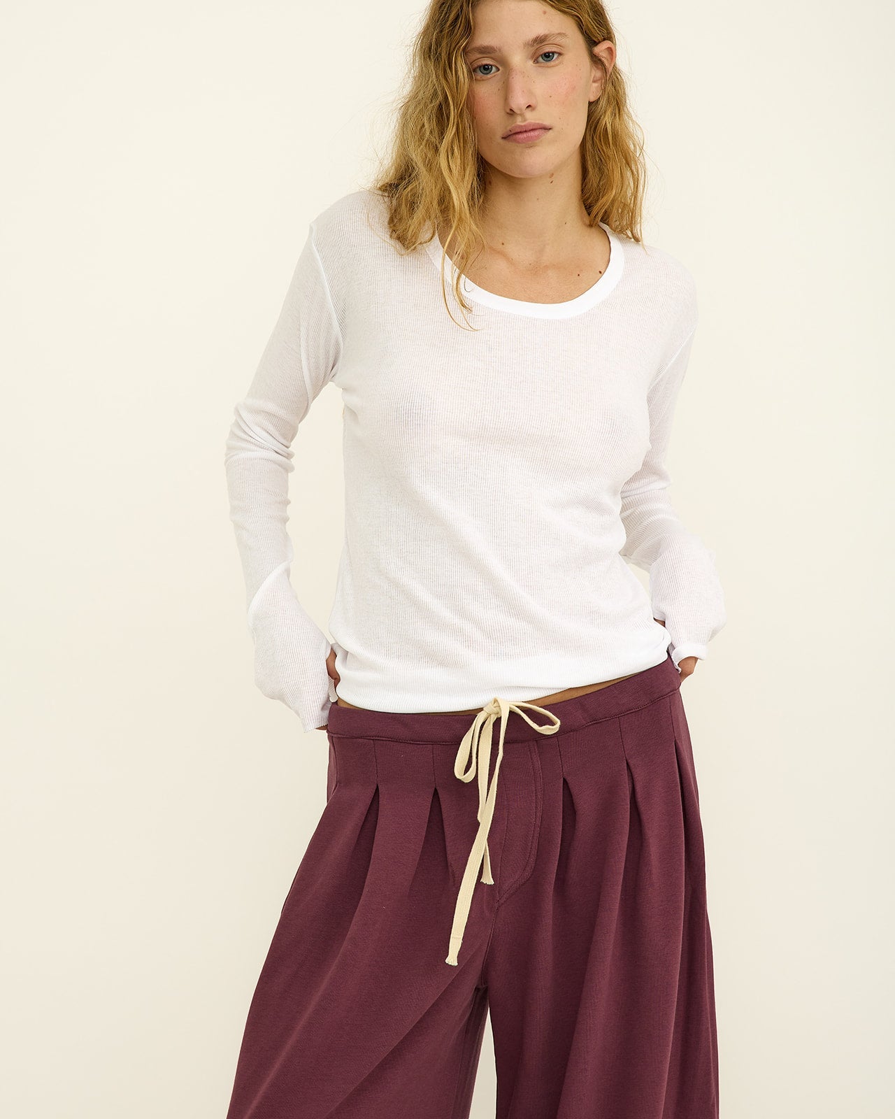 LAVIE WHITE RIB SHIRT