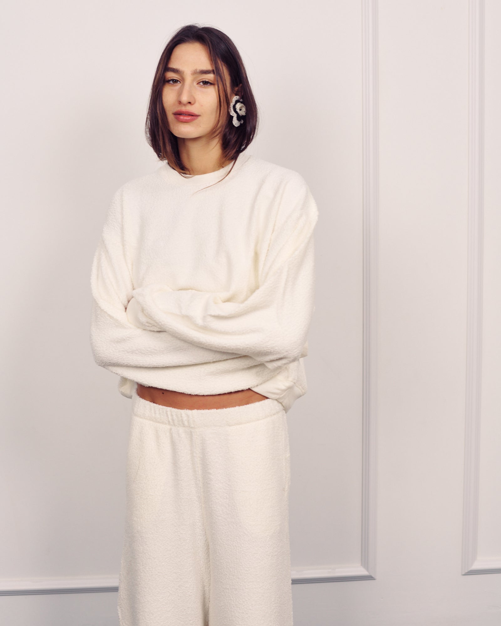 ALBA WIDE SWEATSHIRT CREAM