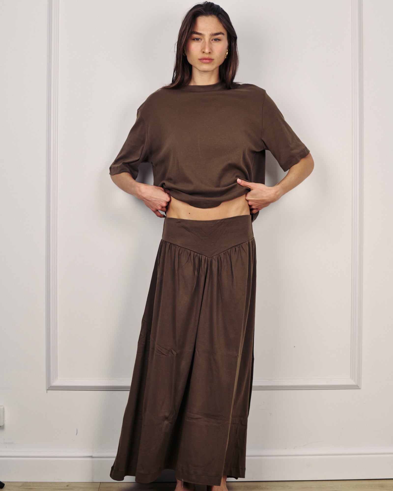 DONNA SKIRT CHOCOLATE