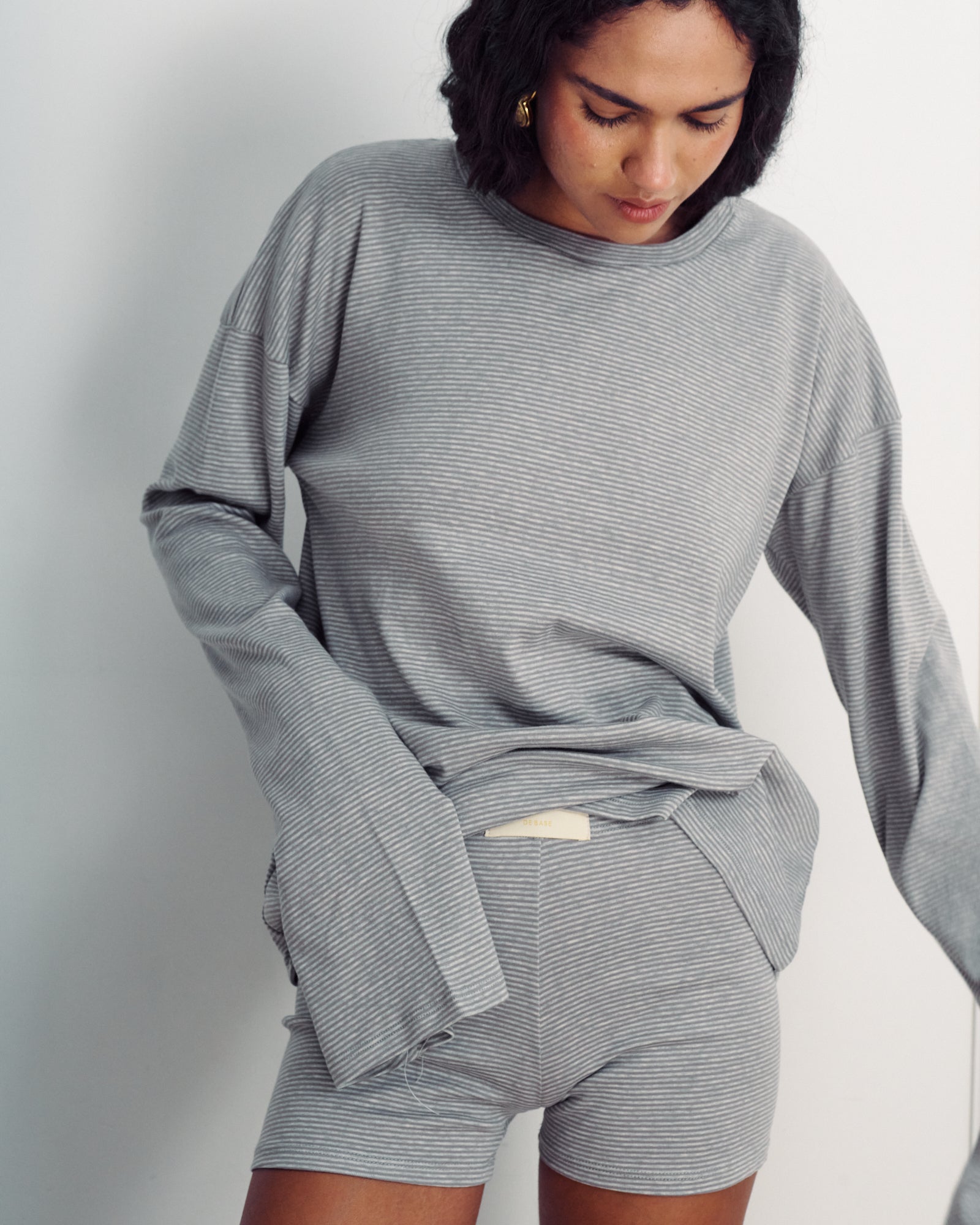 SHILA GREY STRIPES SHIRT