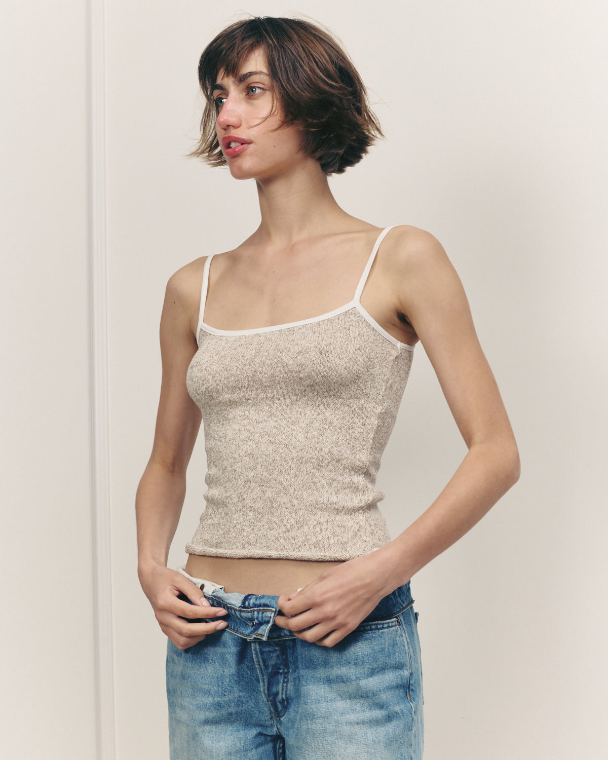 CHARLOTTE CREAMY OLIVE TANK