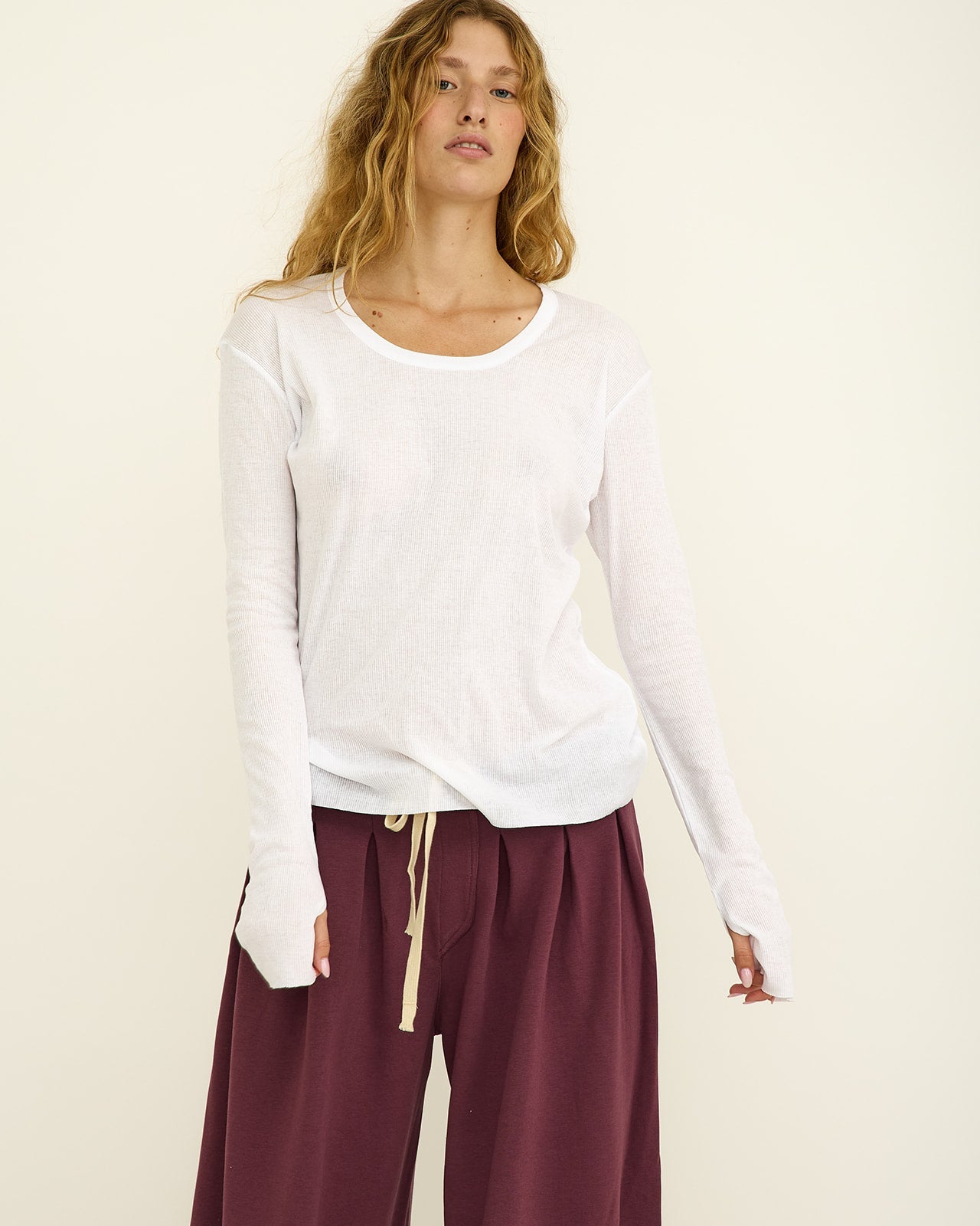 LAVIE WHITE RIB SHIRT