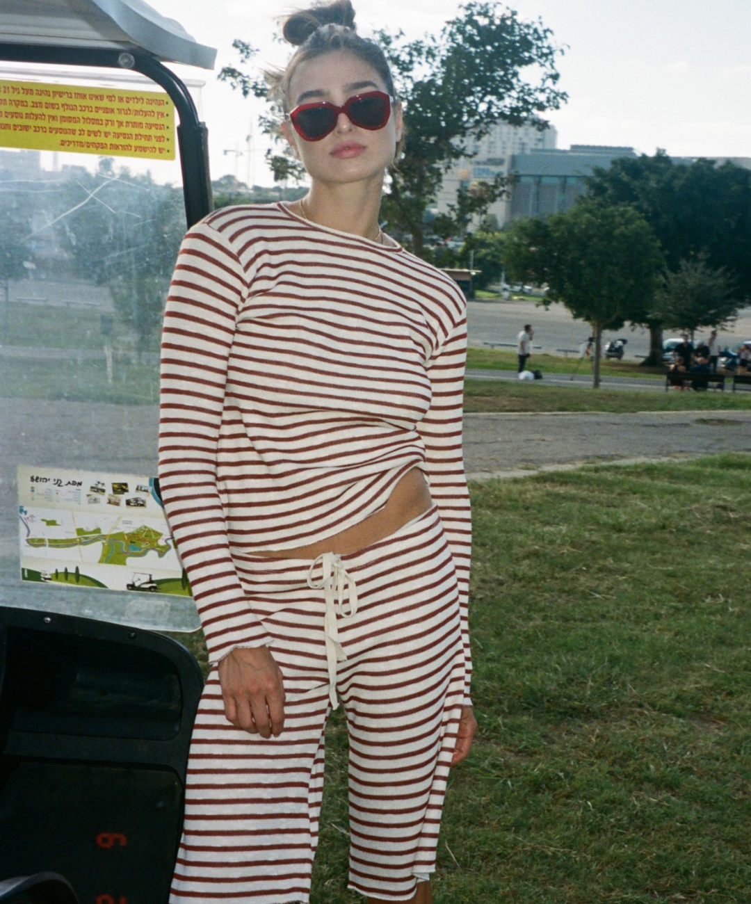 BRUNA RED STRIPES SHIRT