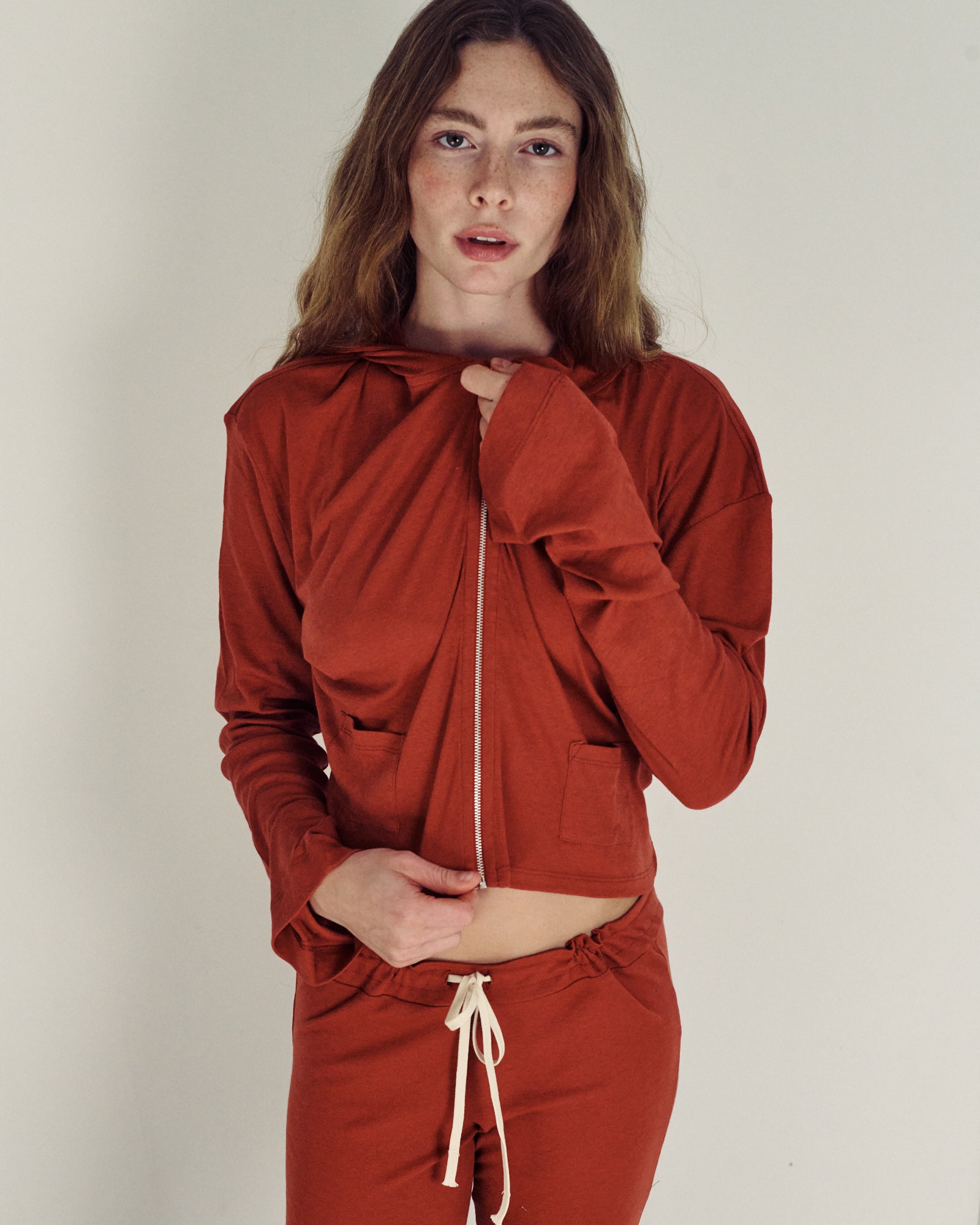 AUDREY DESERT RED CARDIGAN