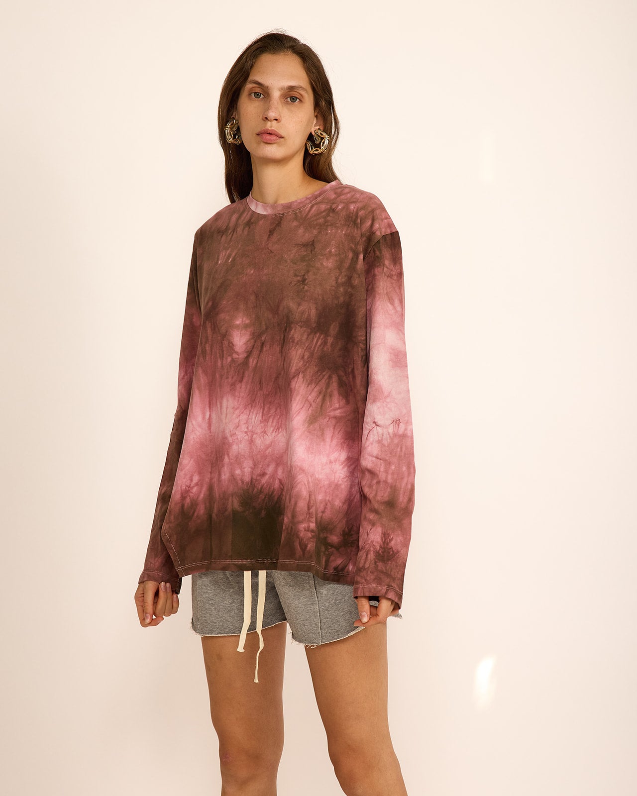 ANNE TIE DYE PINK SHIRT