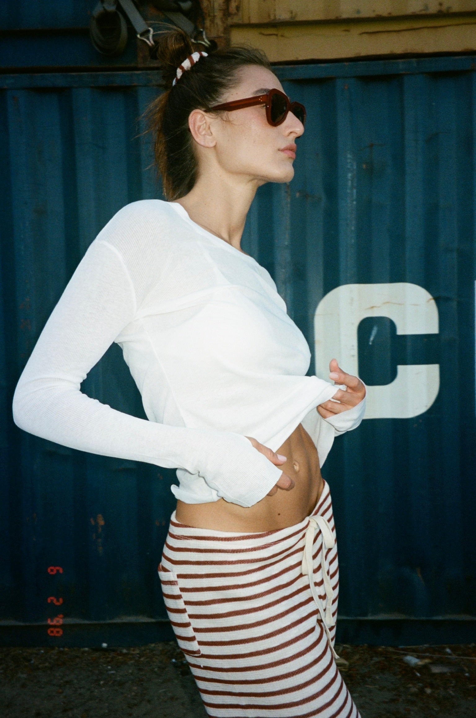 LAVIE WHITE RIB SHIRT