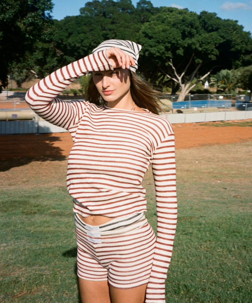 BRUNA RED STRIPES SHIRT