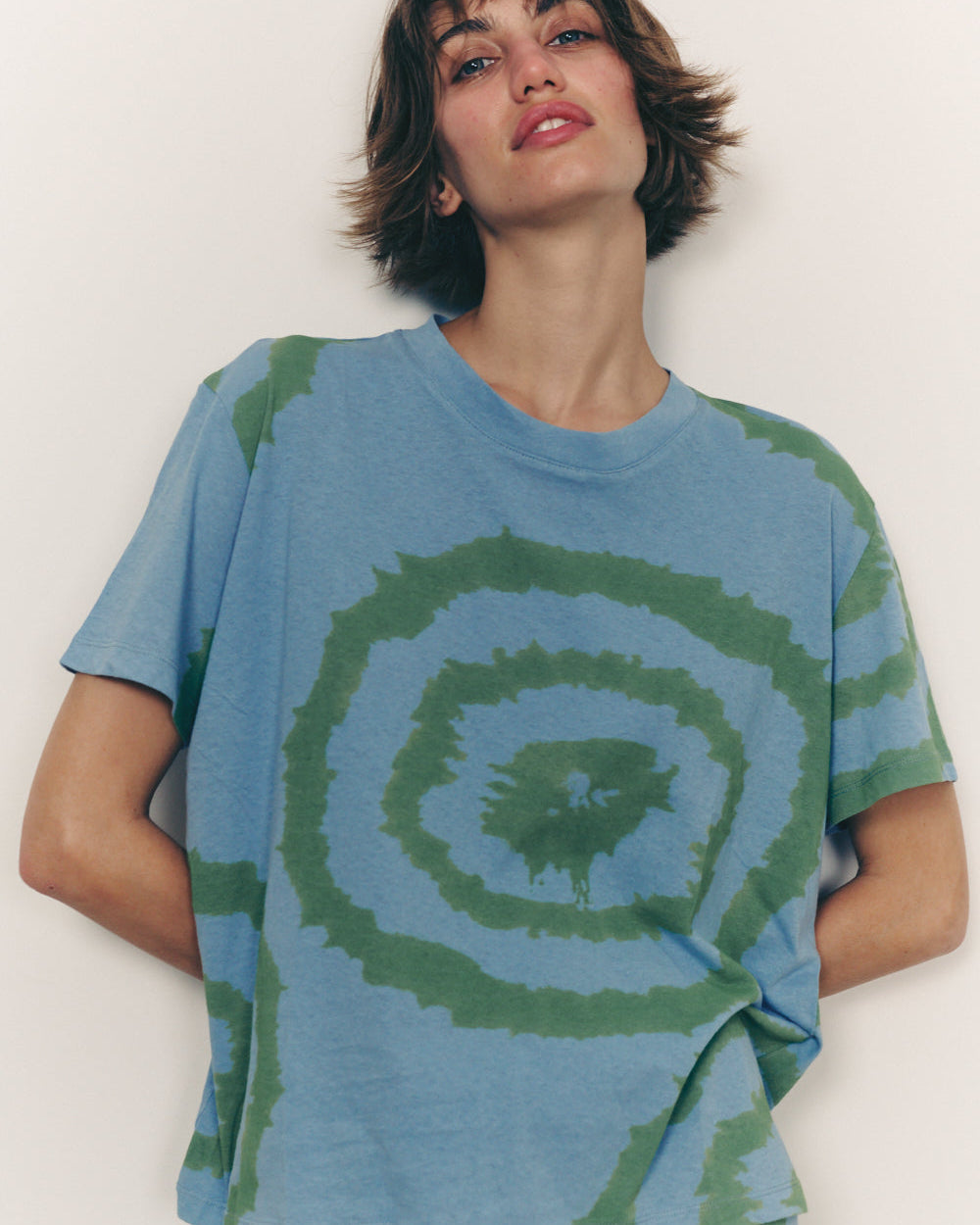 NULI BLUE WIITH GREEN OVER SIZED T