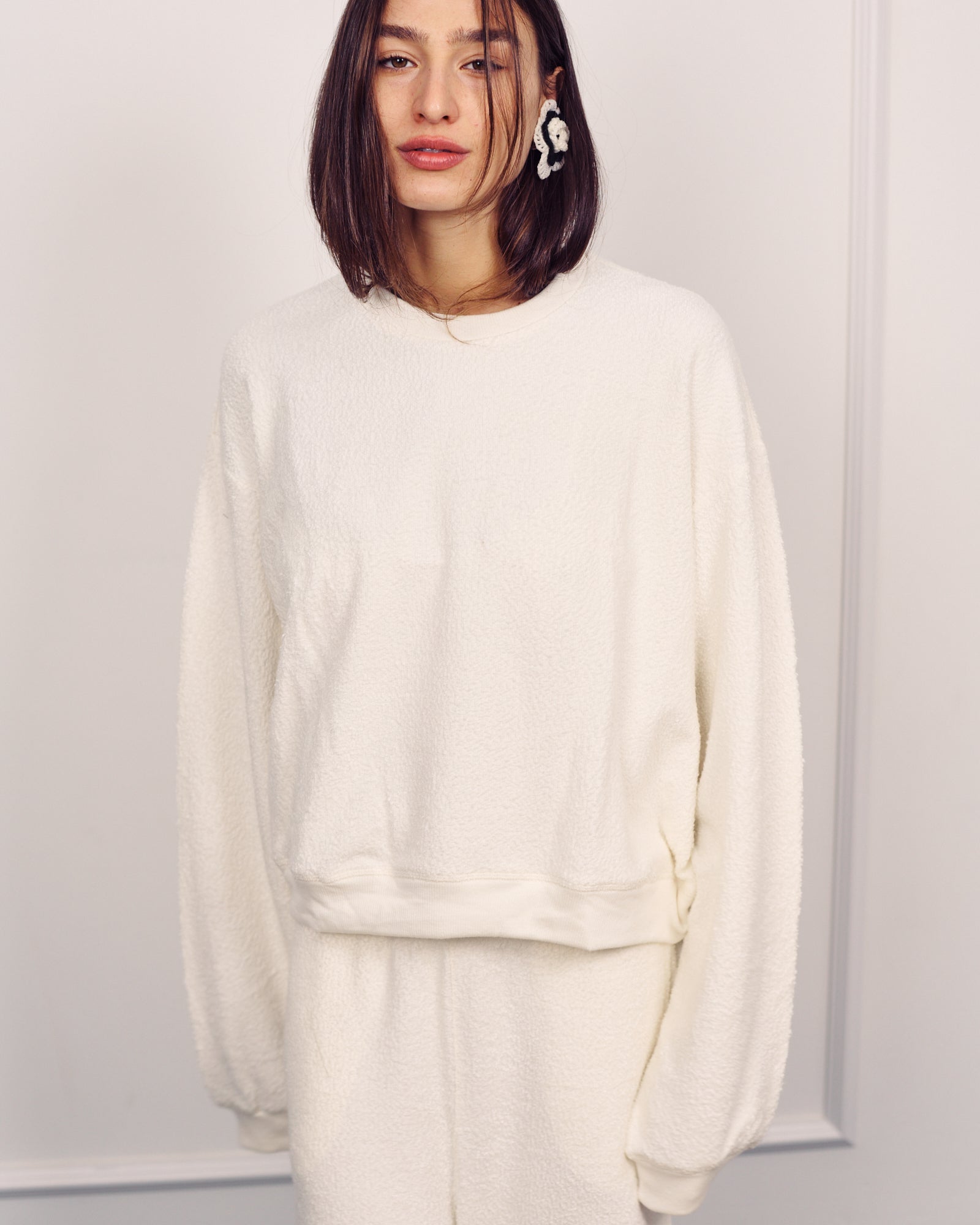 ALBA WIDE SWEATSHIRT CREAM