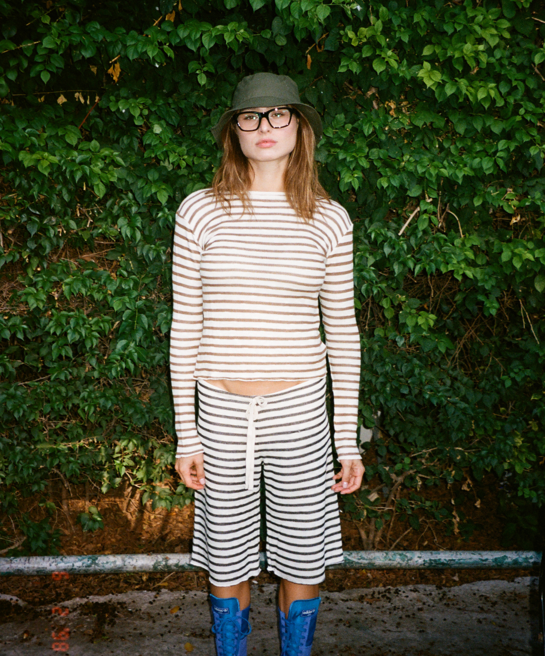 BRUNA T BROWN STRIPES SHIRT