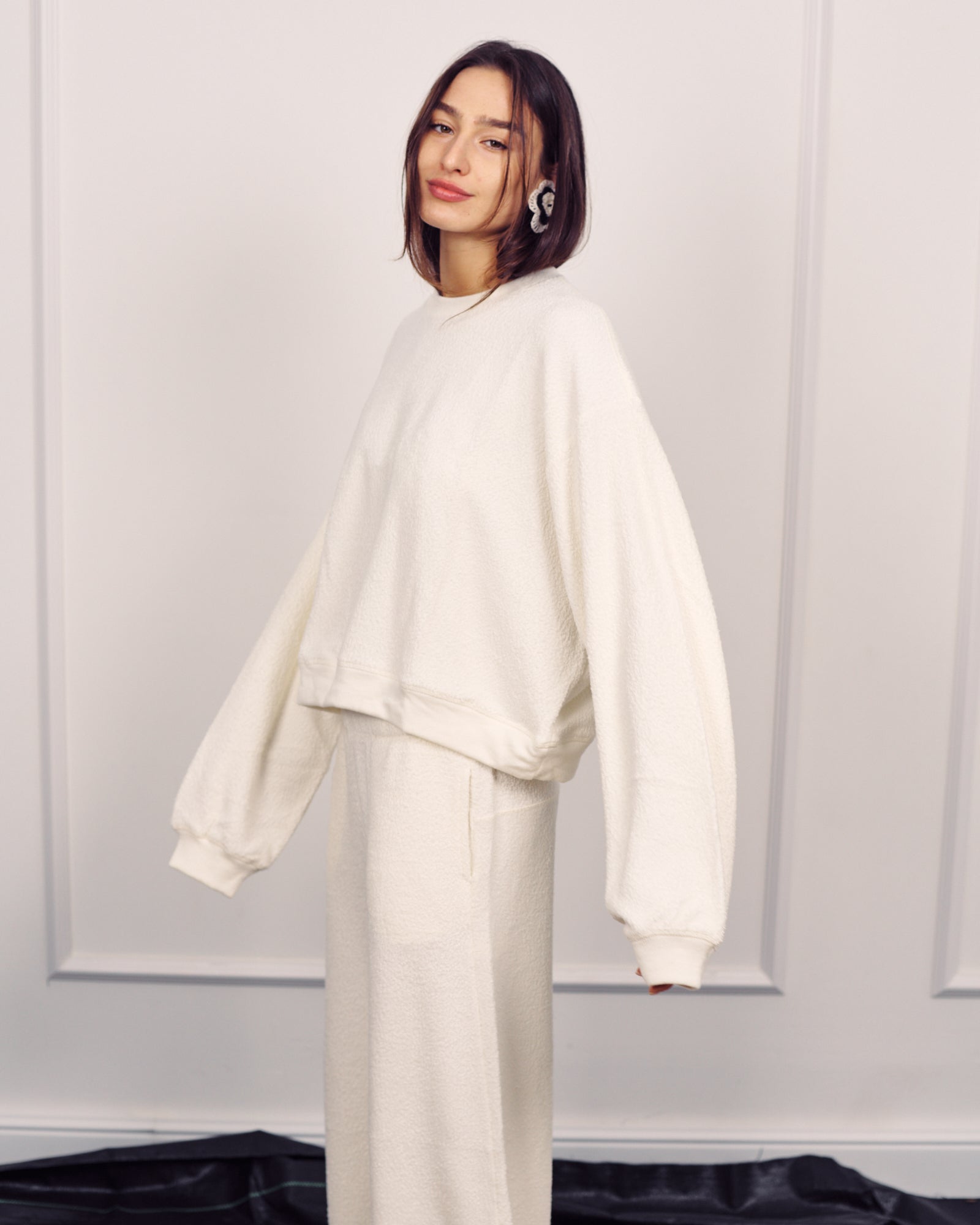 ALBA WIDE SWEATSHIRT CREAM