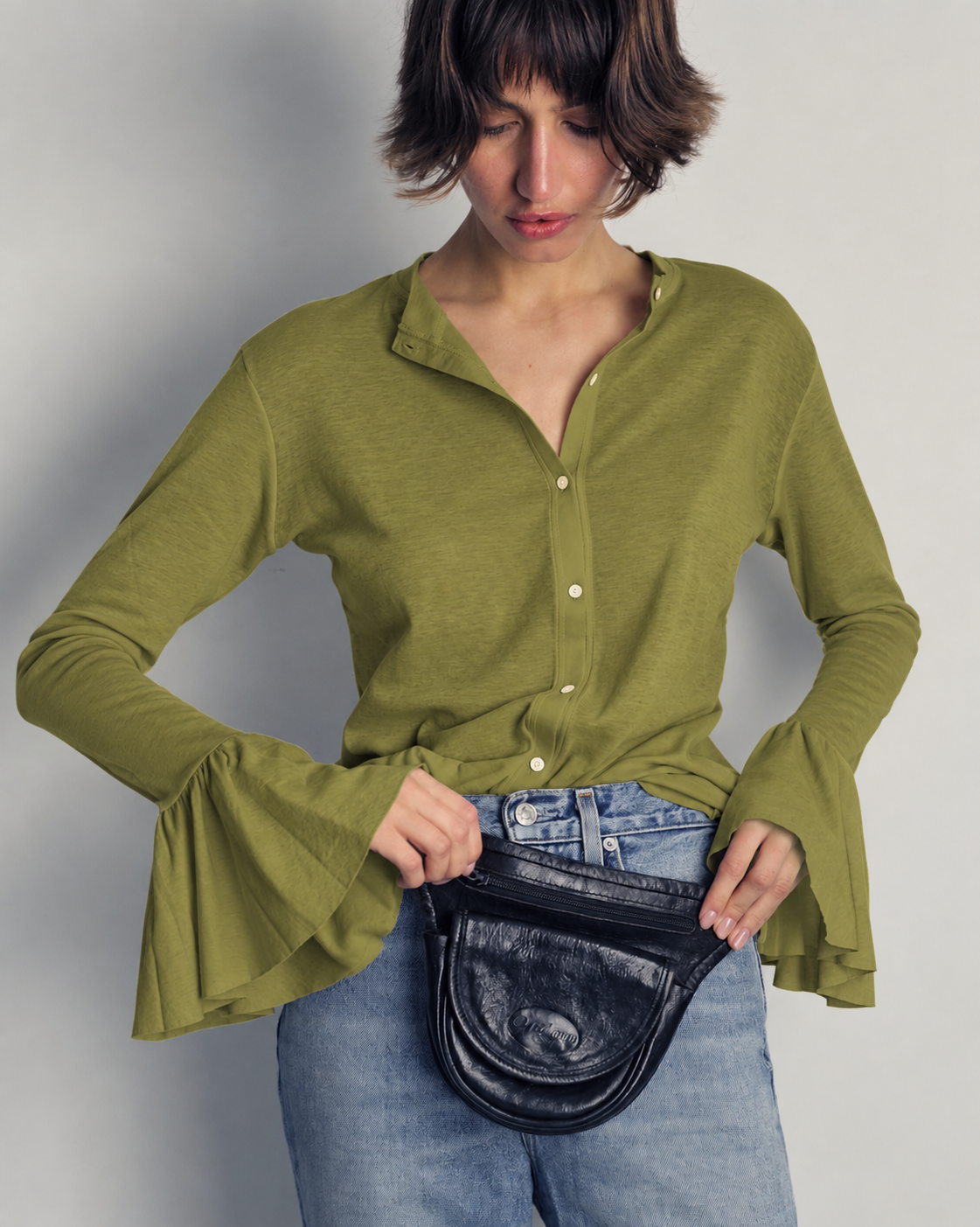 DIANA SHIRT PALE OLIVE