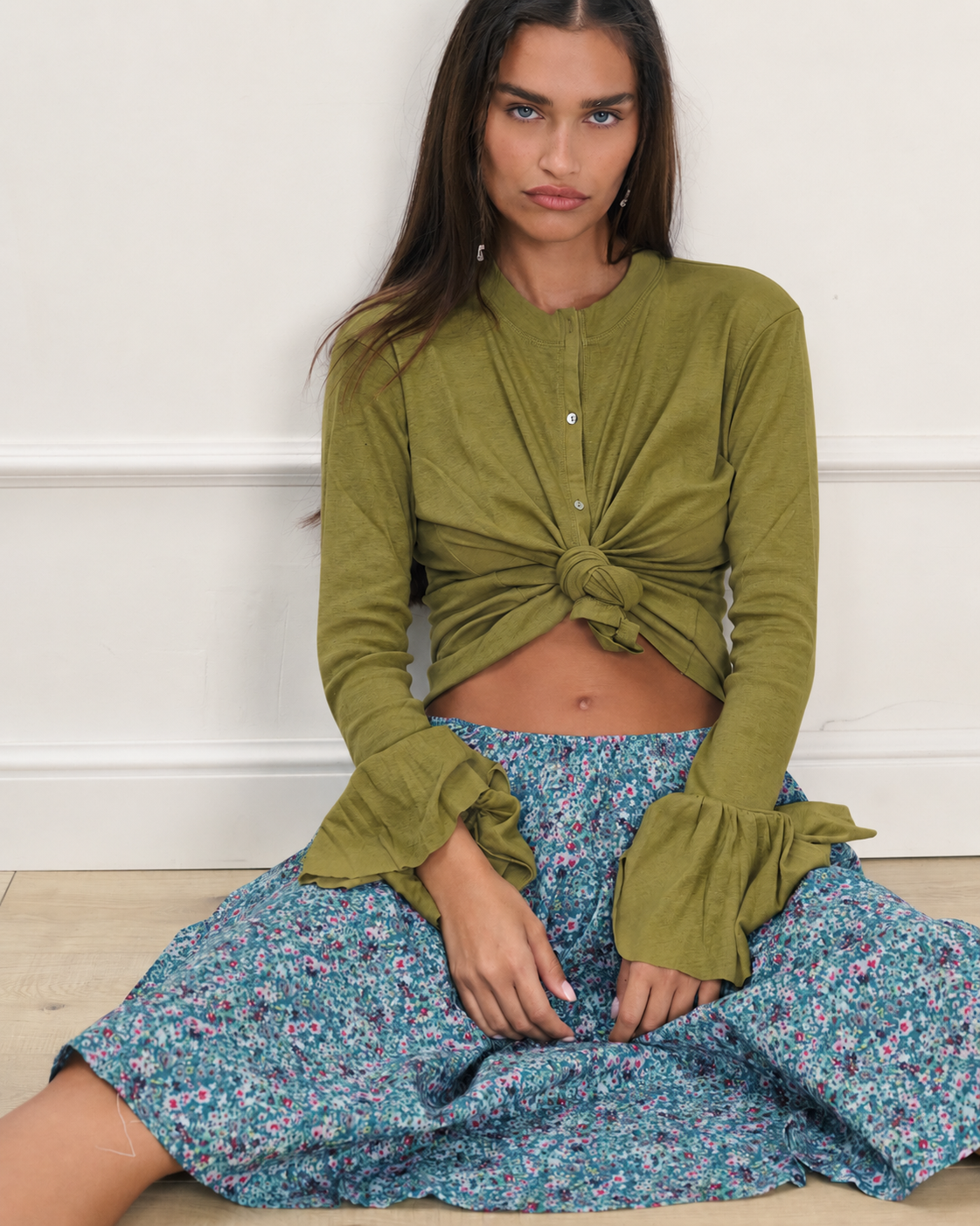 DIANA SHIRT PALE OLIVE