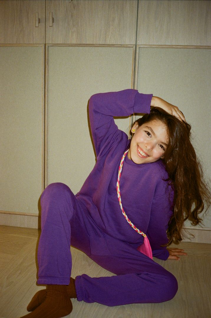 Purple on sale sweat pants