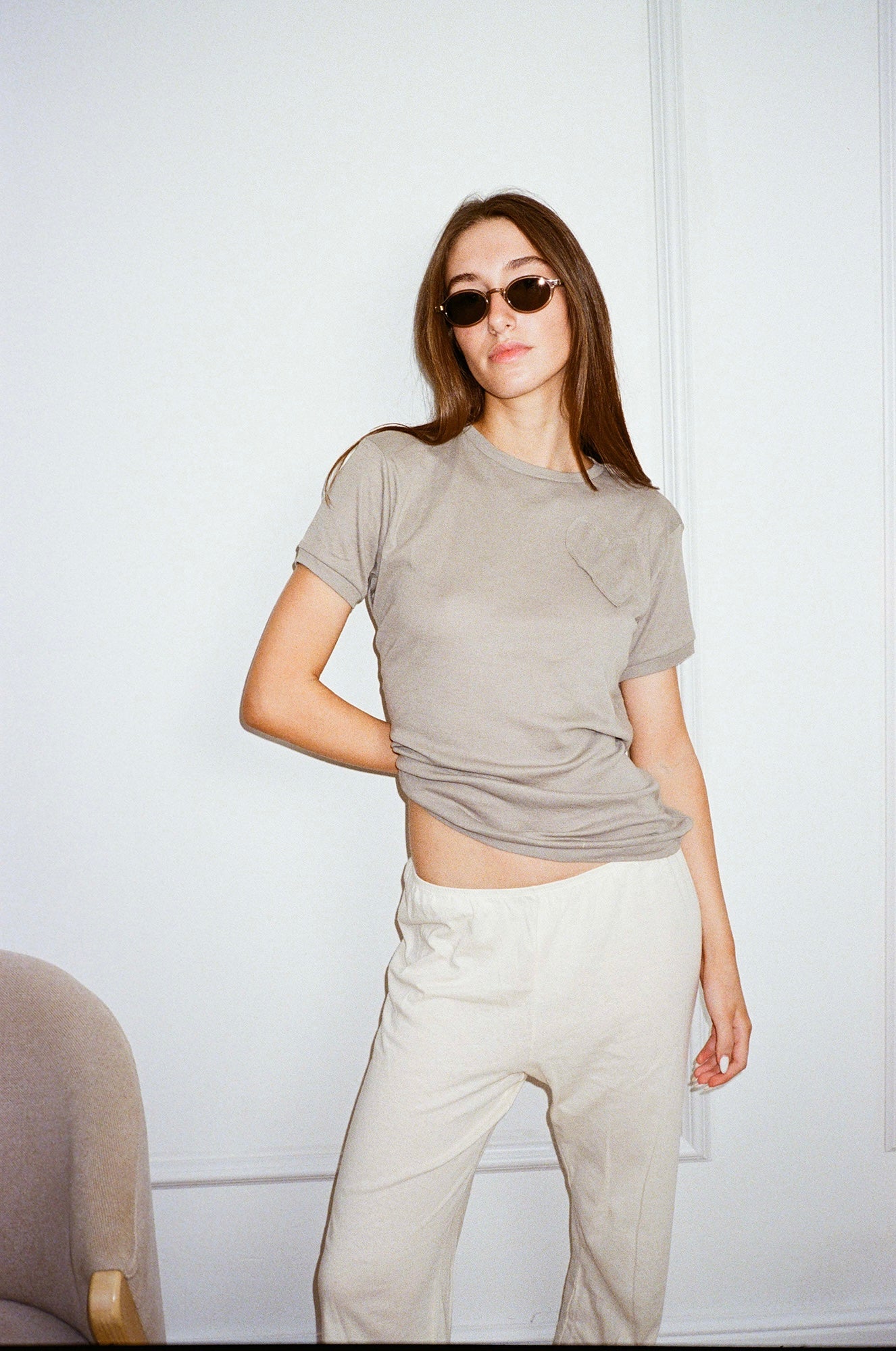 CHAMP GREY HEART TEE