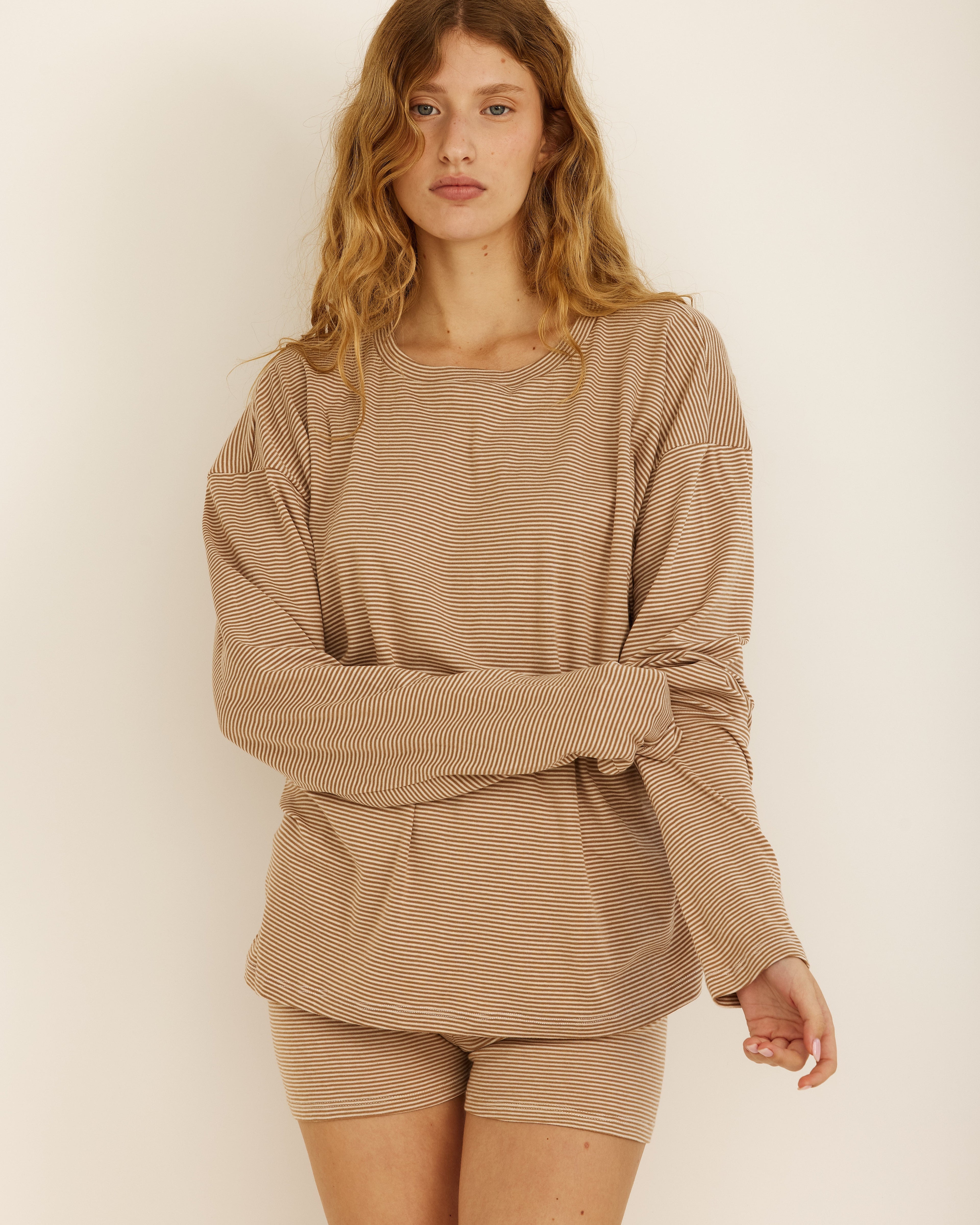 MAY BEIGE STRIPES SHIRT