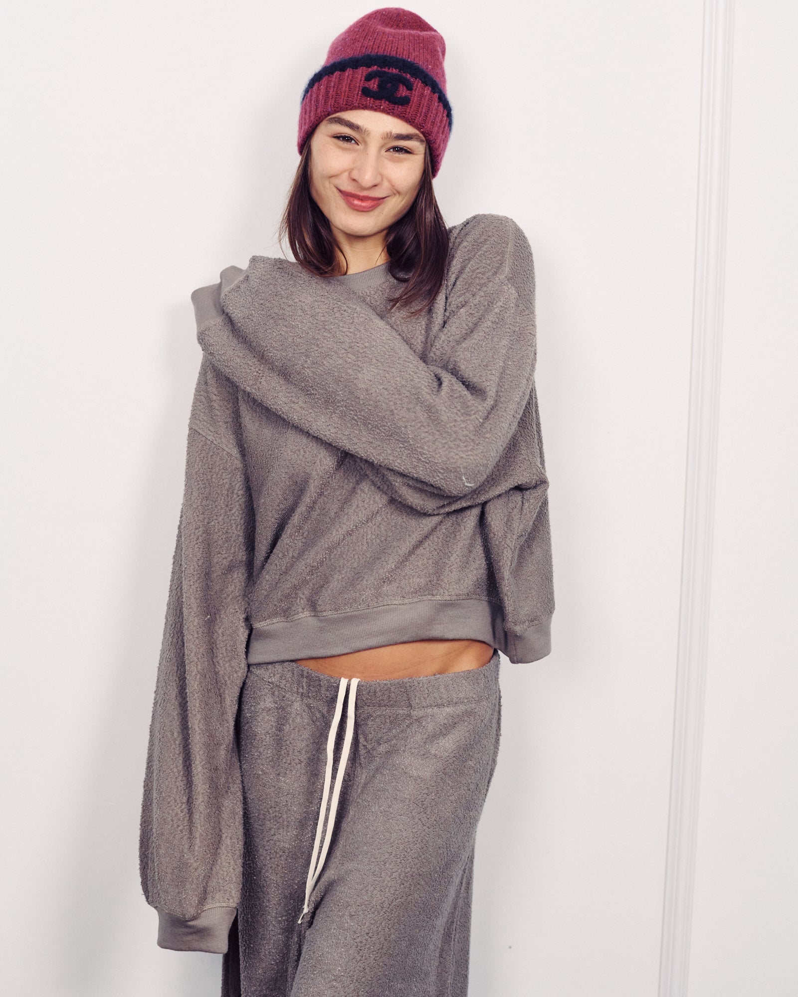 ALBA WIDE SWEATSHIRT MONOCHROME GREY