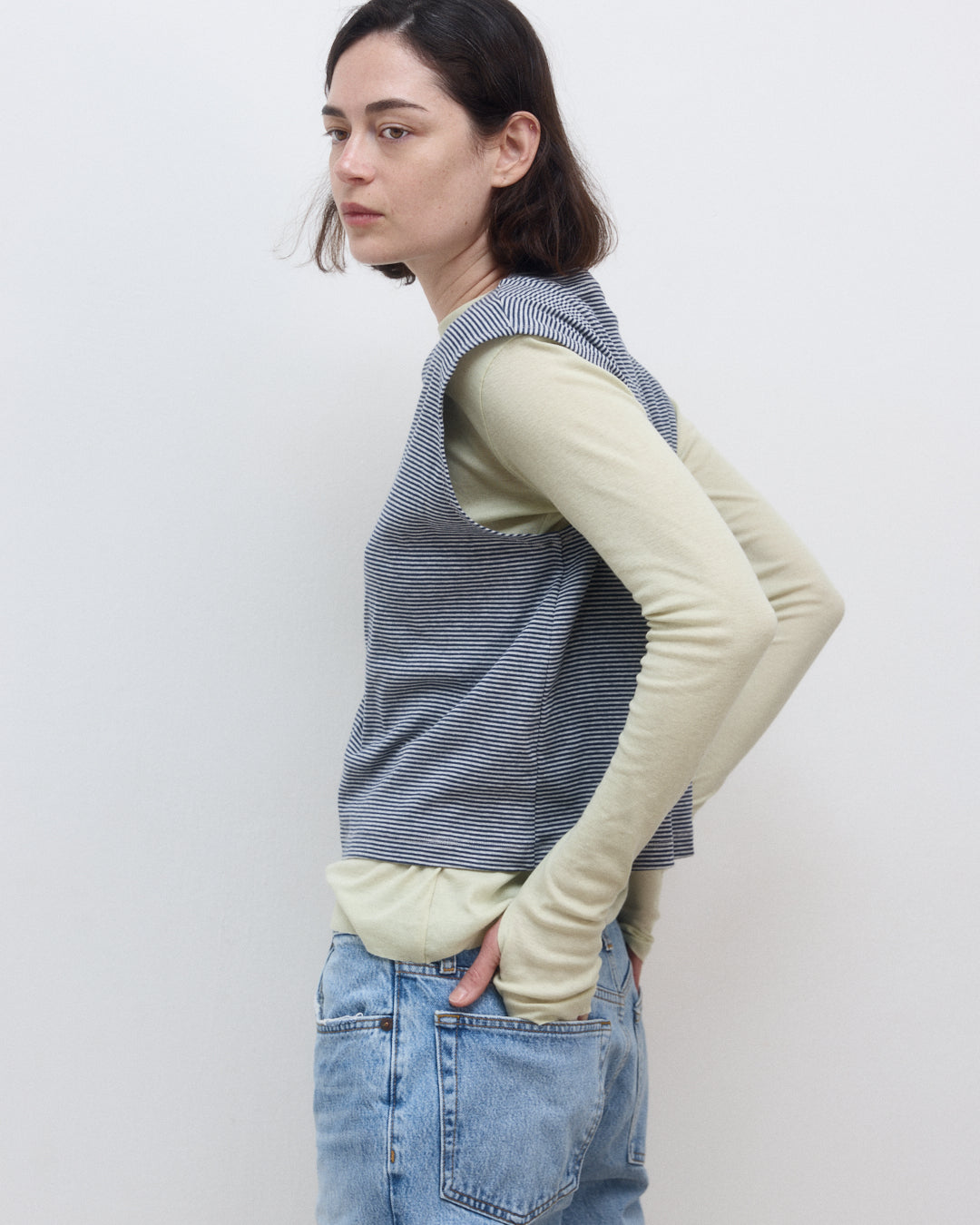 LIA TANK BLUE STRIPES