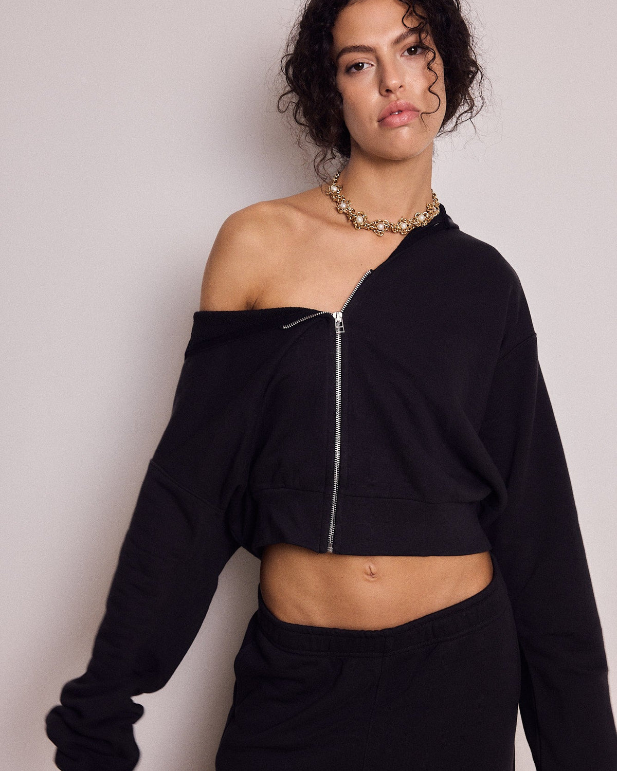 MIKEY ZIP HOODIE EASY BLACK