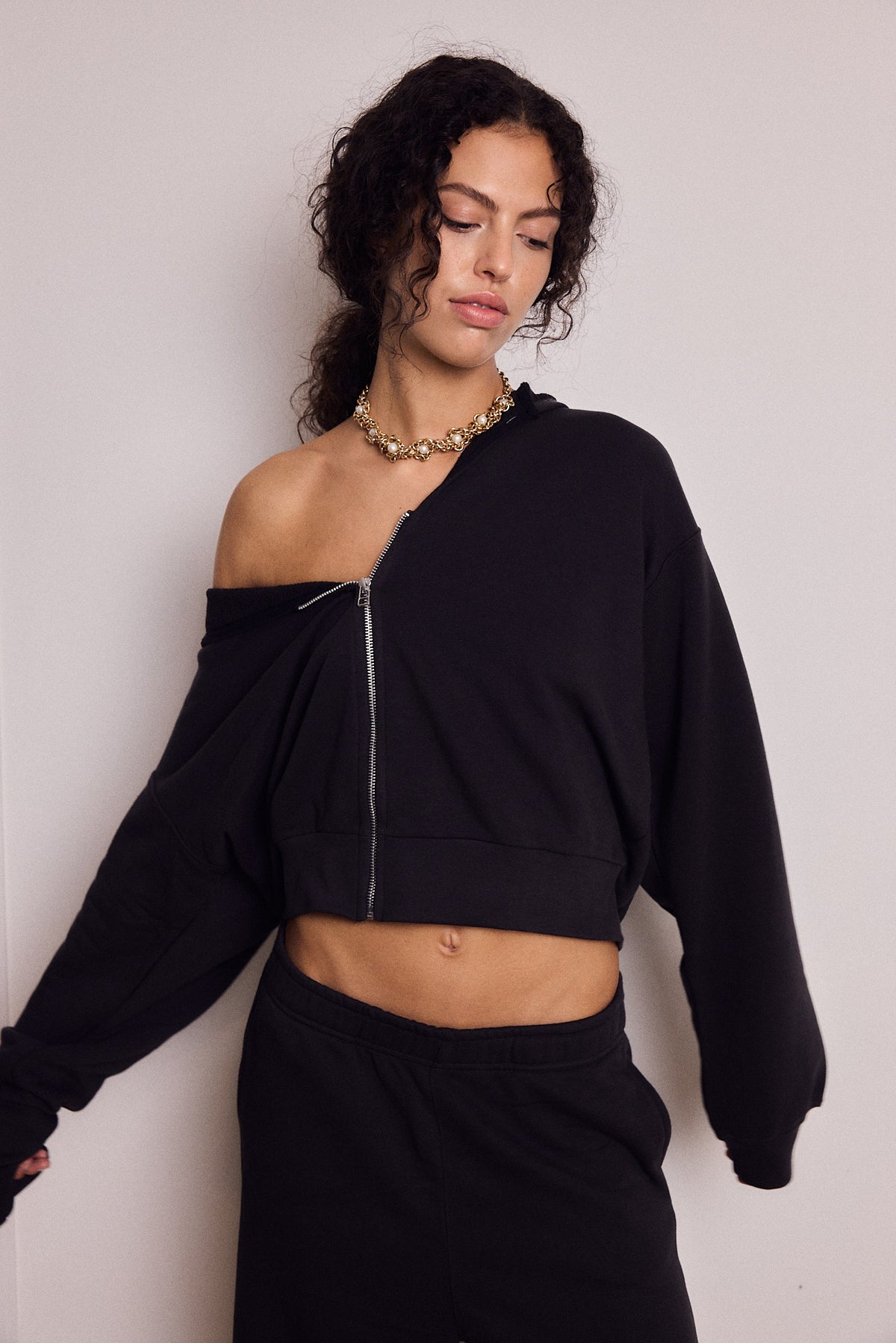 MIKEY ZIP HOODIE EASY BLACK