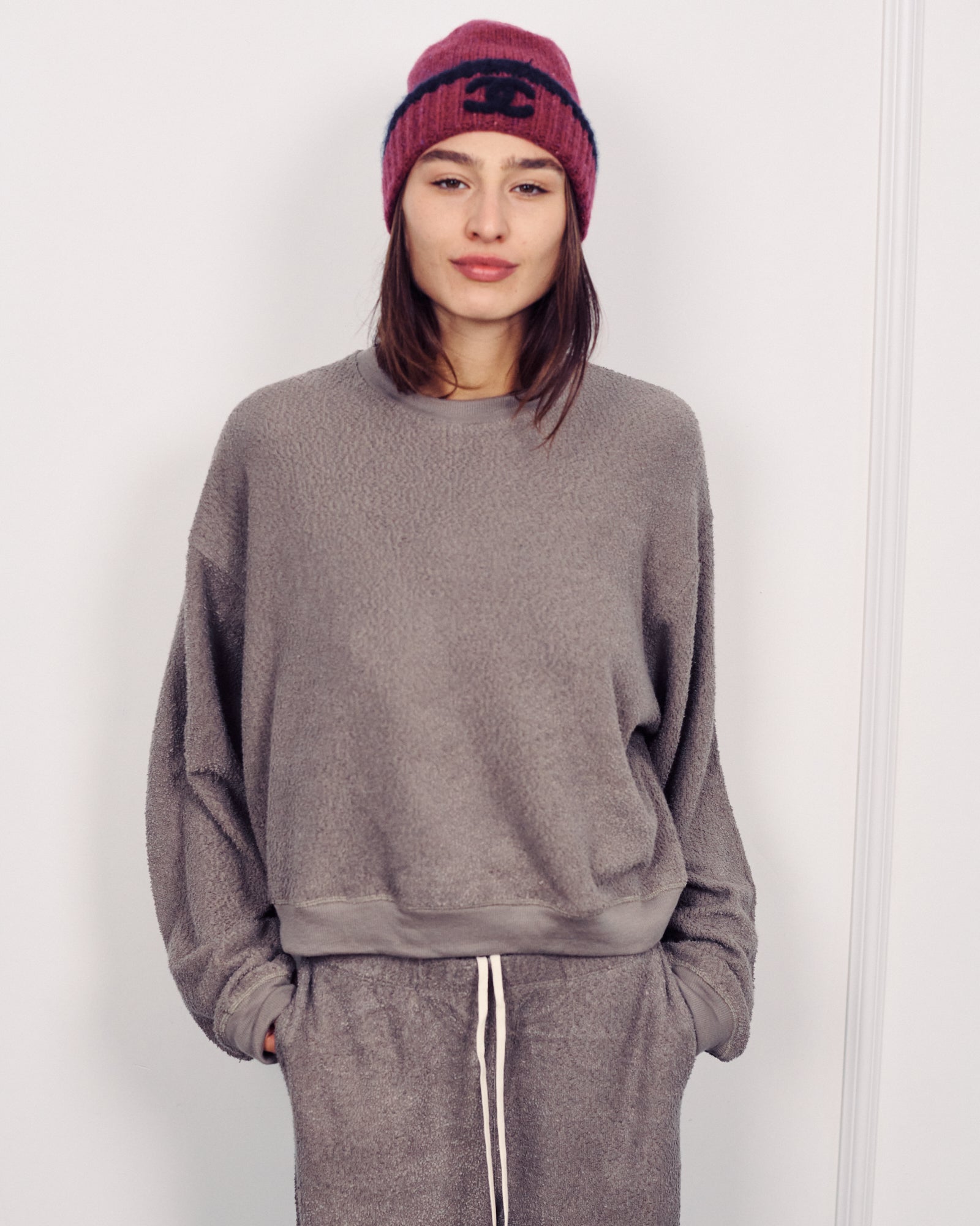 ALBA WIDE SWEATSHIRT MONOCHROME GREY