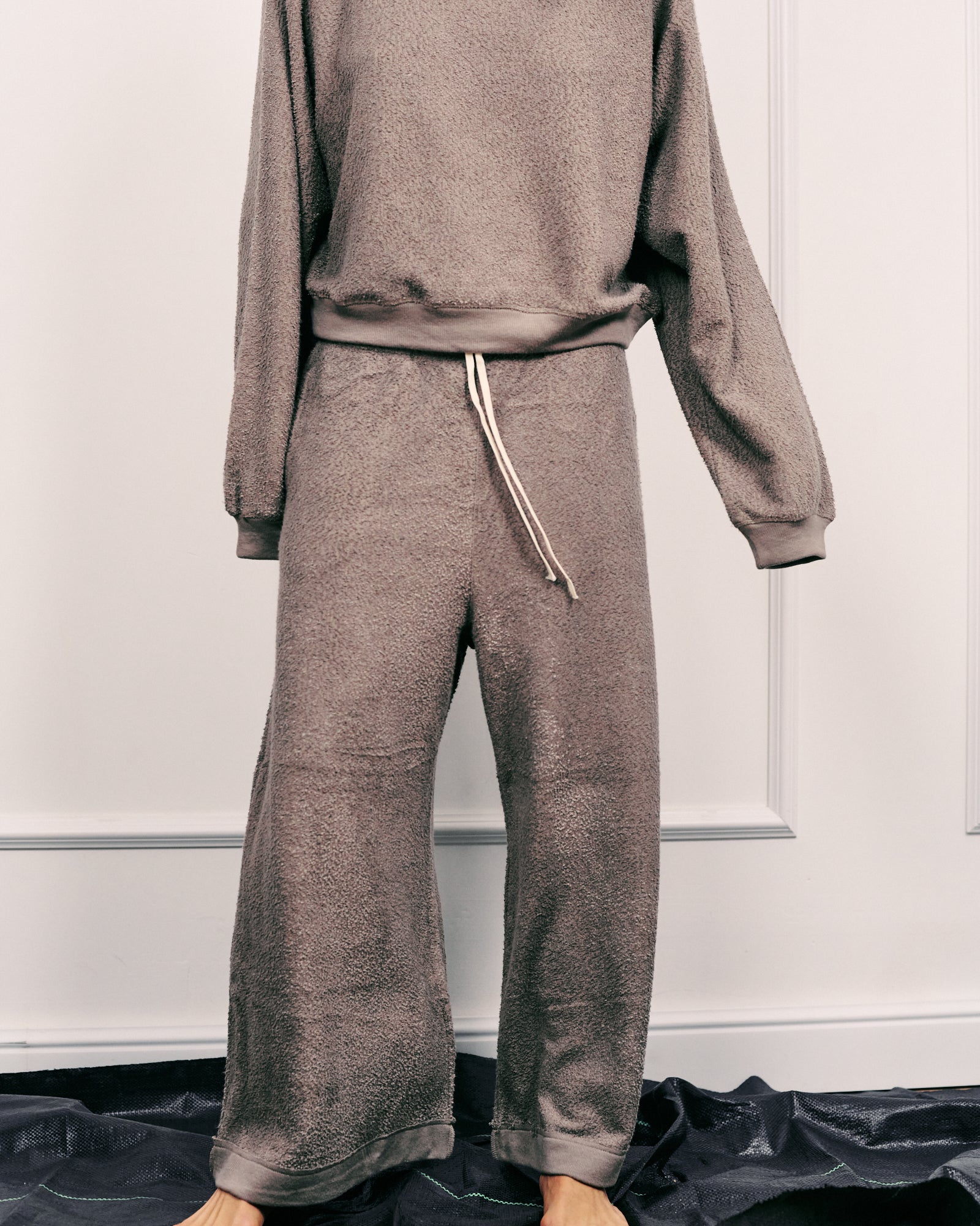 ARTHUR WIDE-LEG LIGHTWEIGHT PANTS MONOCHROME GREY