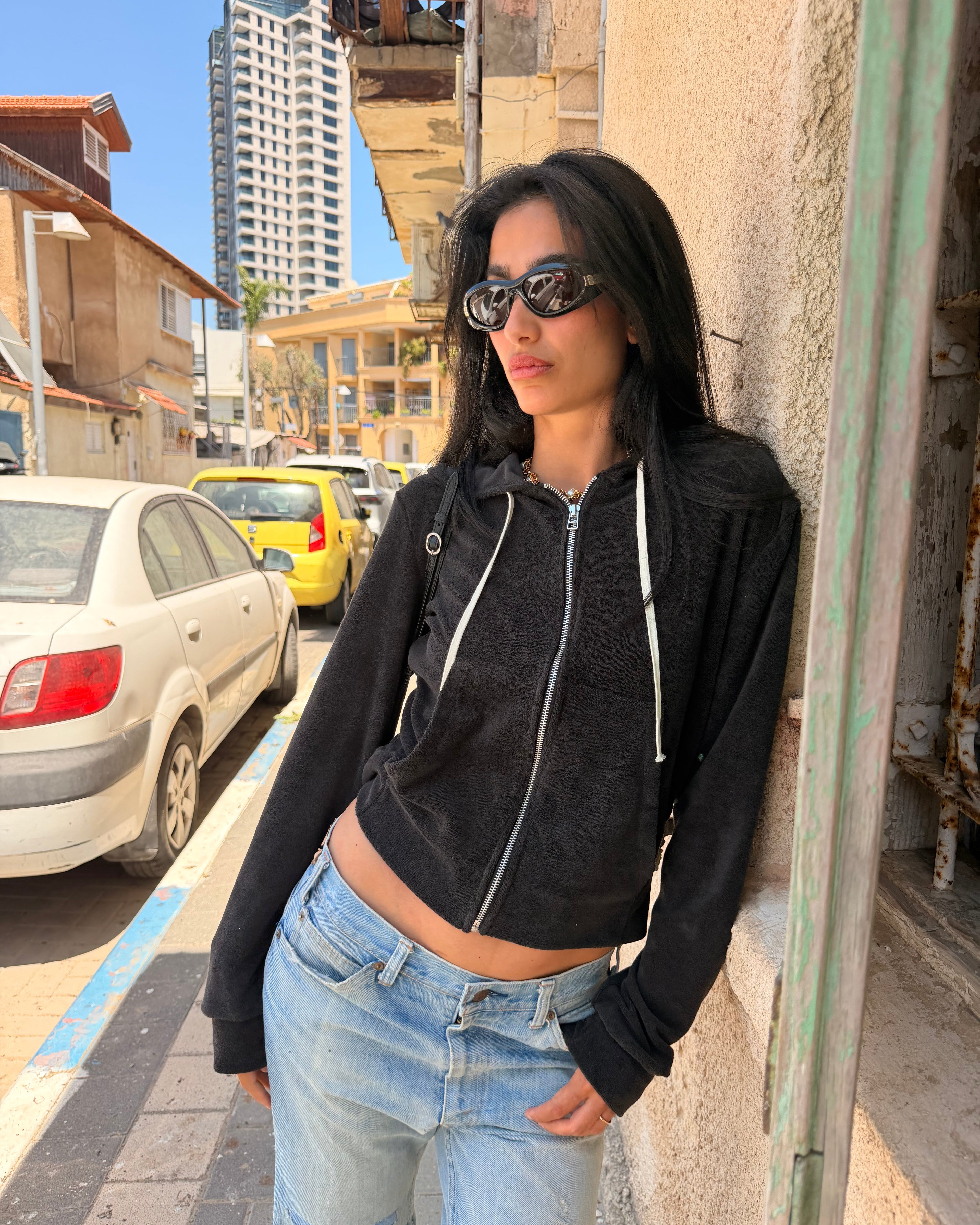 DANIEL ZIP UP EASY BLACK