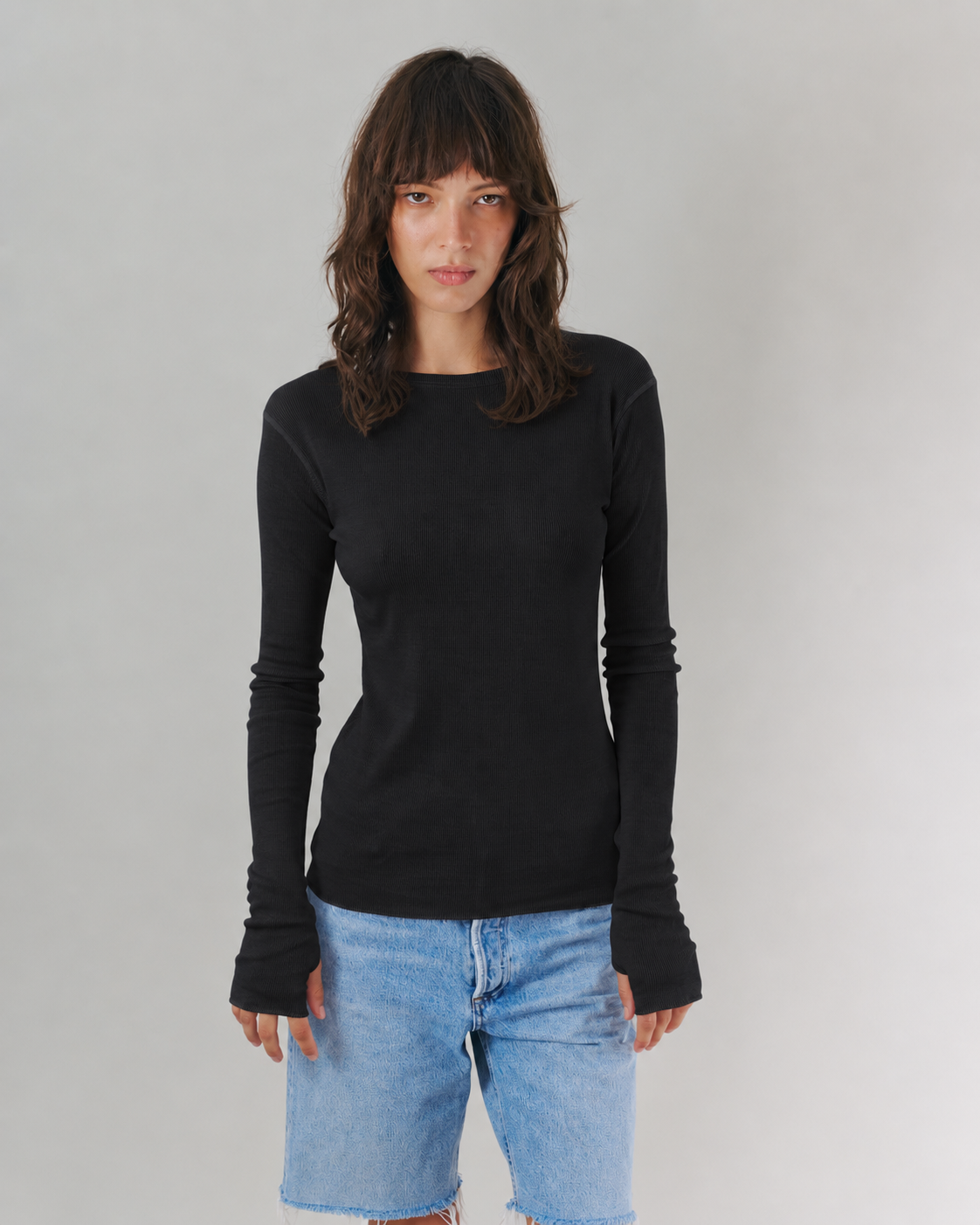 OLI RIB TEE BLACK