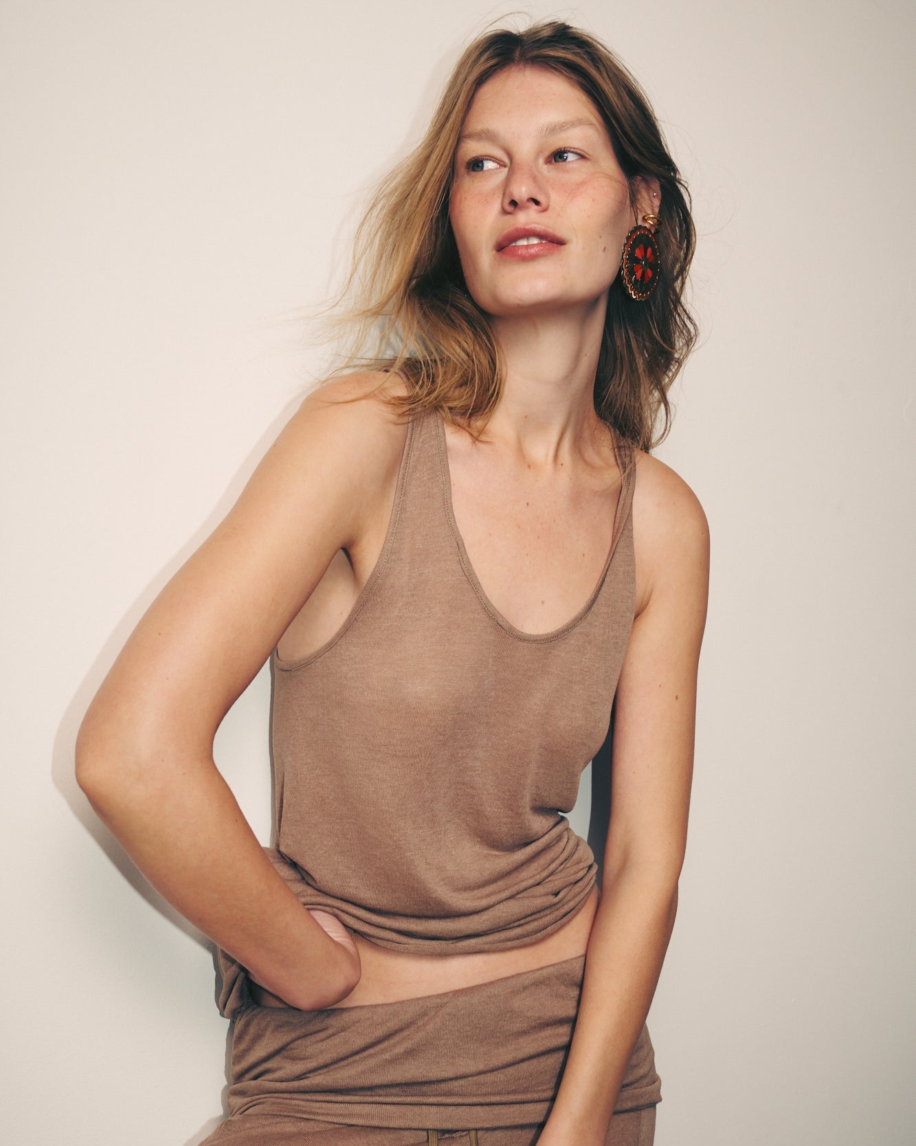 ZIV KNIT TANK MOKA