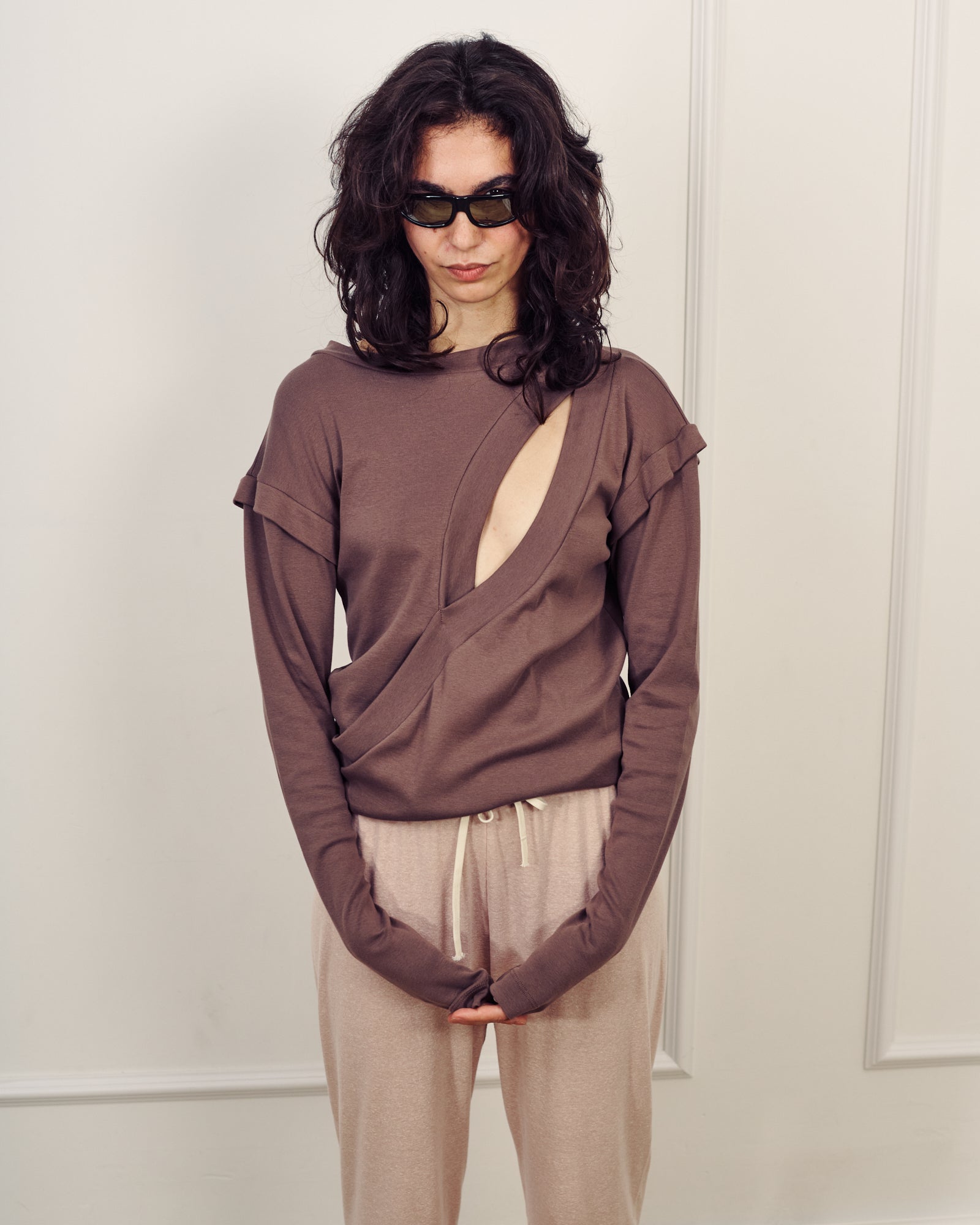 ISABEL SMOKY BROWN TOP