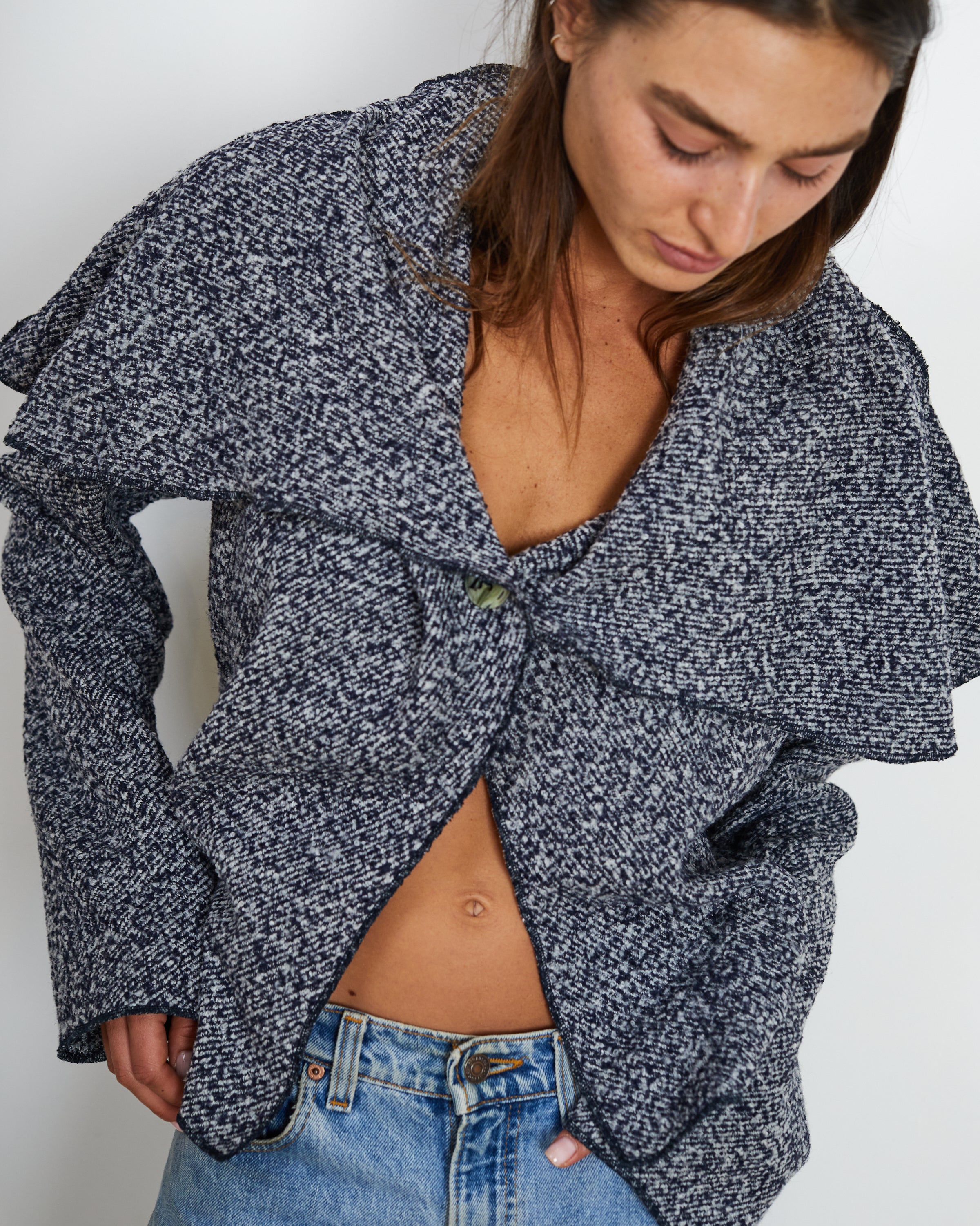 TOM RUSTIC BLUE WOOL JACKET