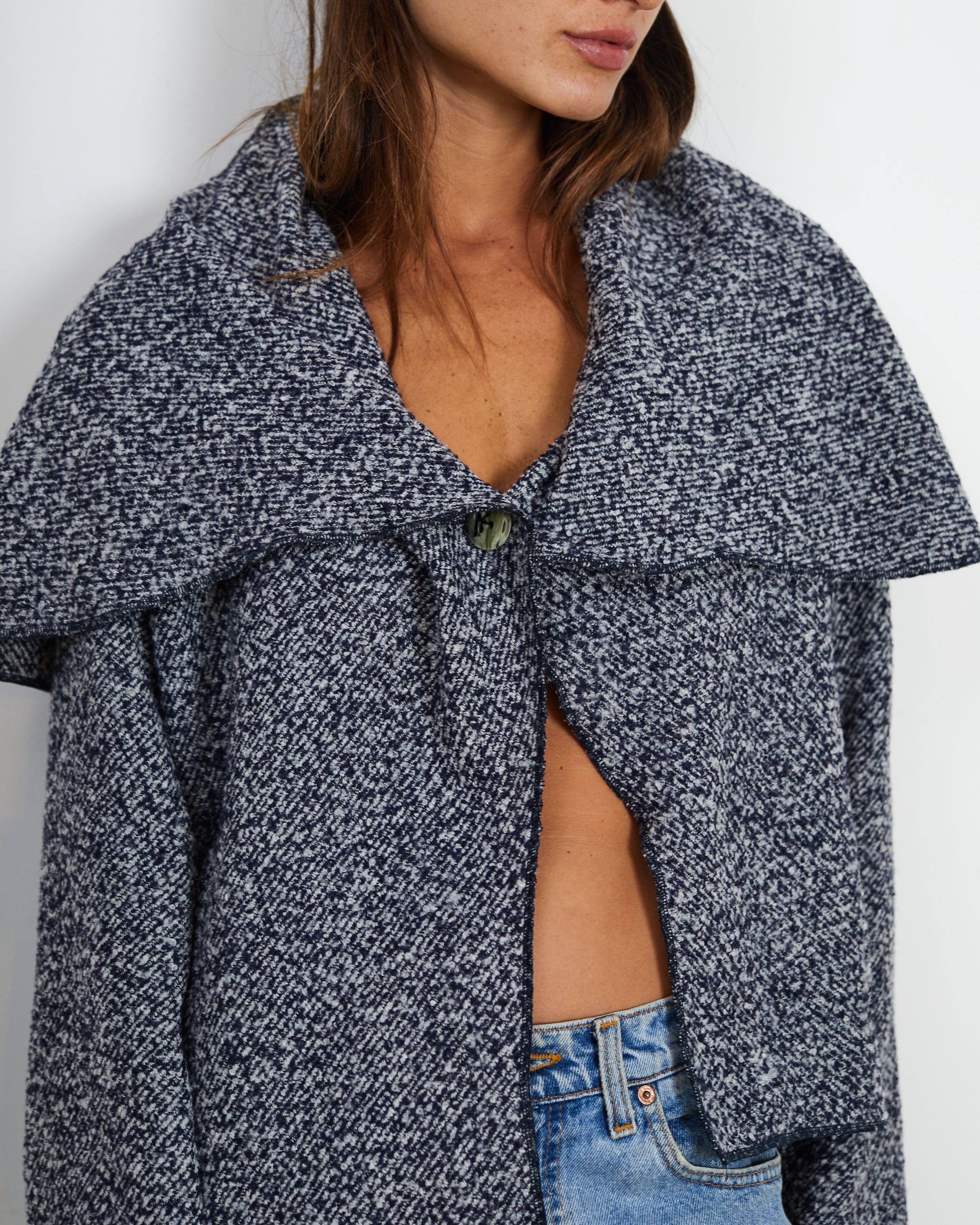 TOM RUSTIC BLUE WOOL JACKET