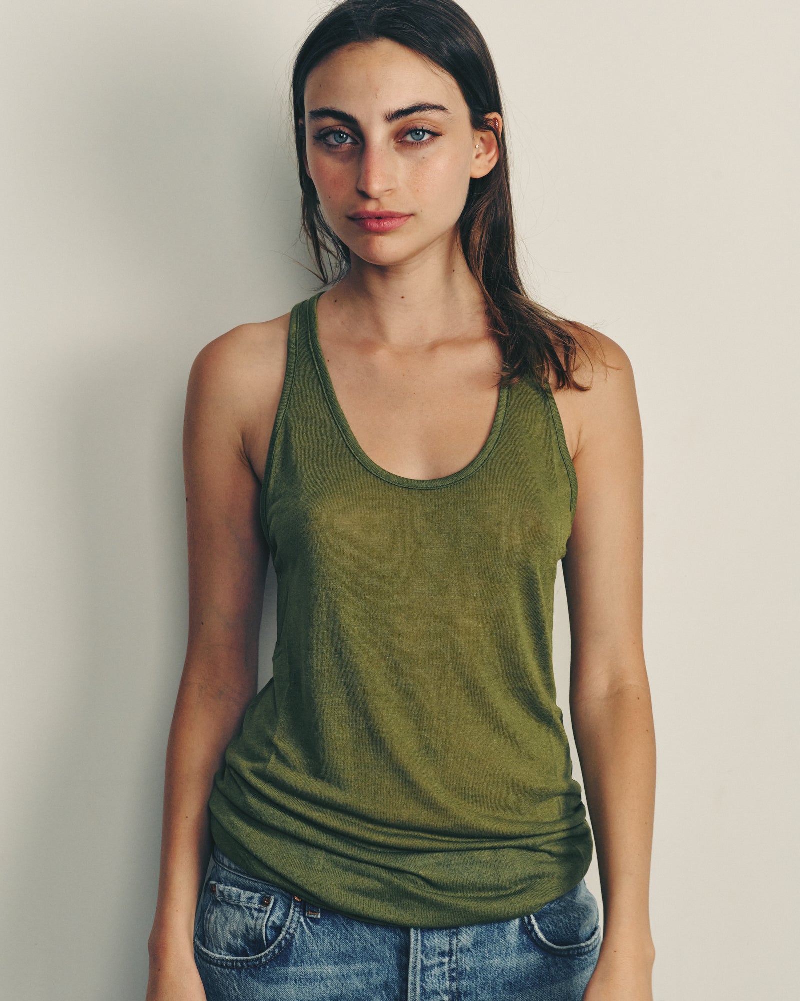 ZIV KNIT TANK OLIVE