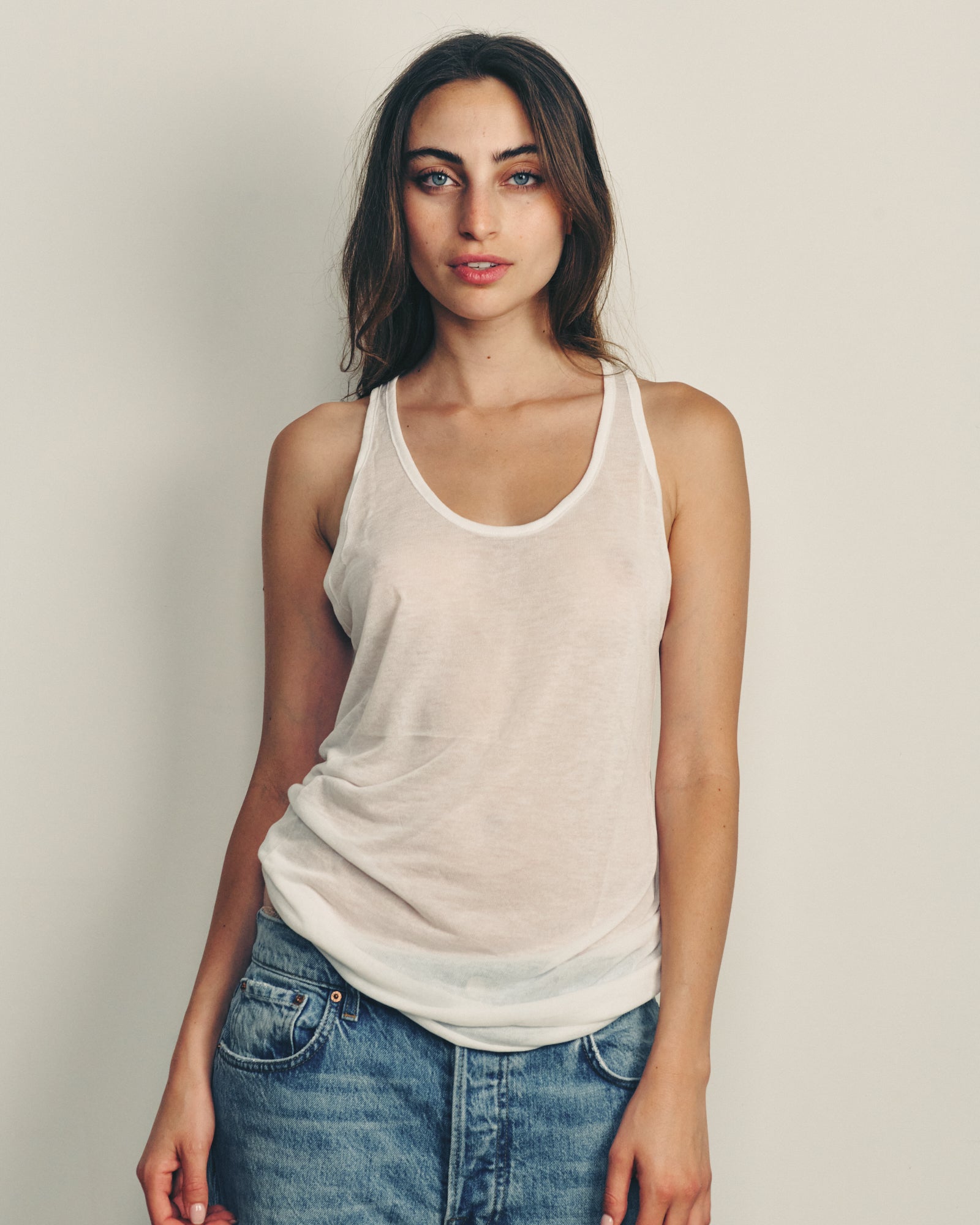 ZIV WHITE KNIT TANK