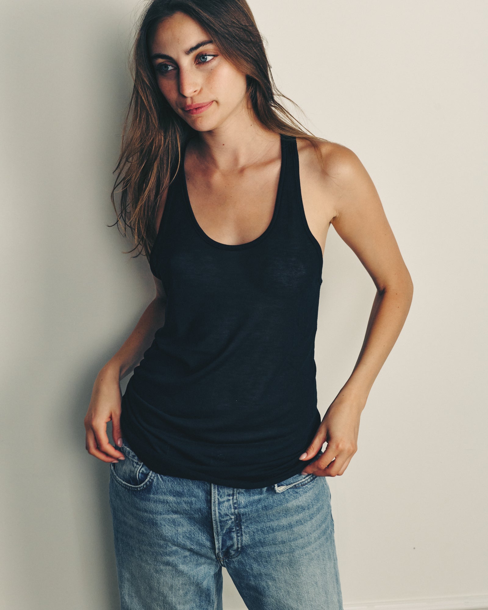 ZIV KNIT TANK BLACK
