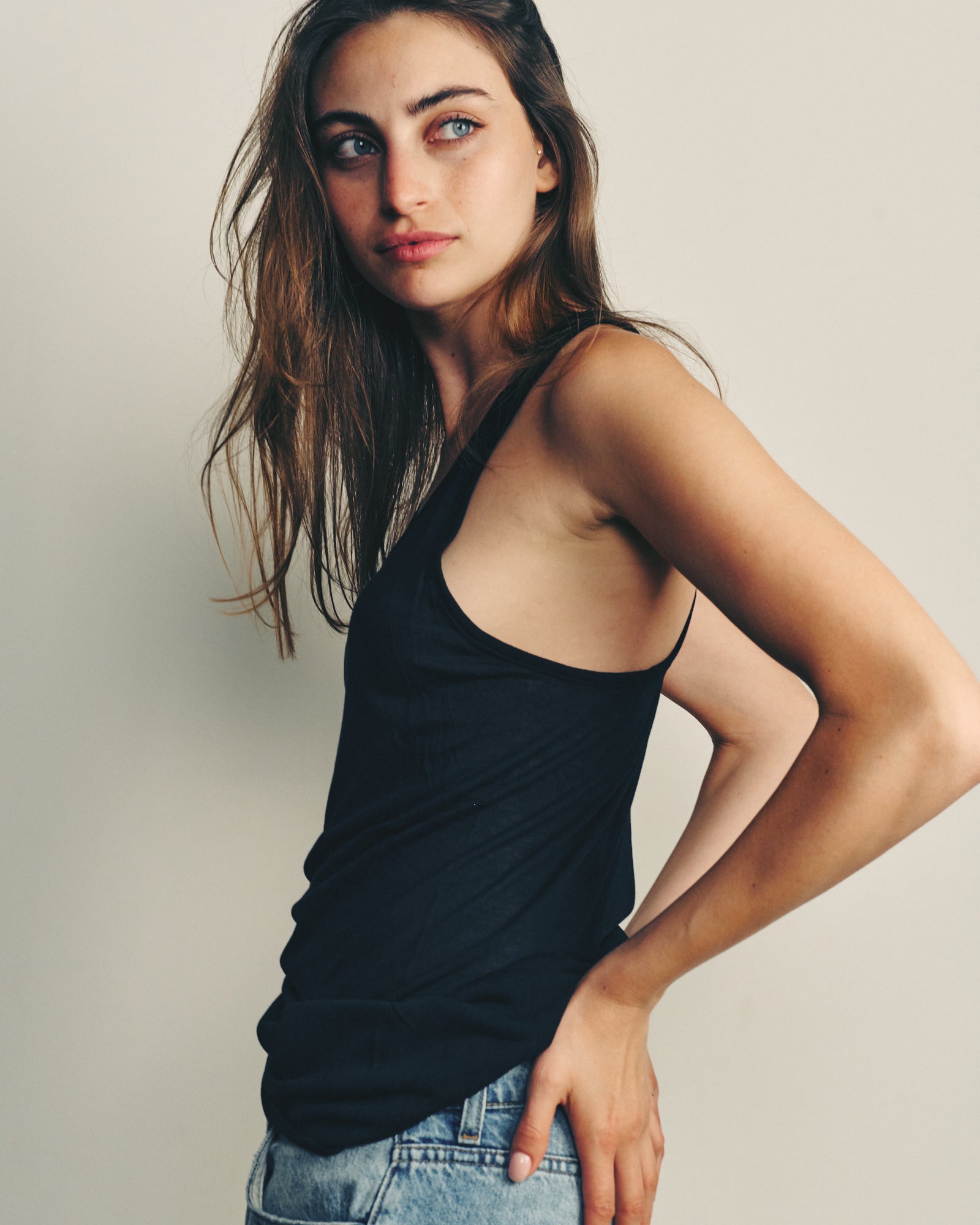 ZIV KNIT TANK BLACK