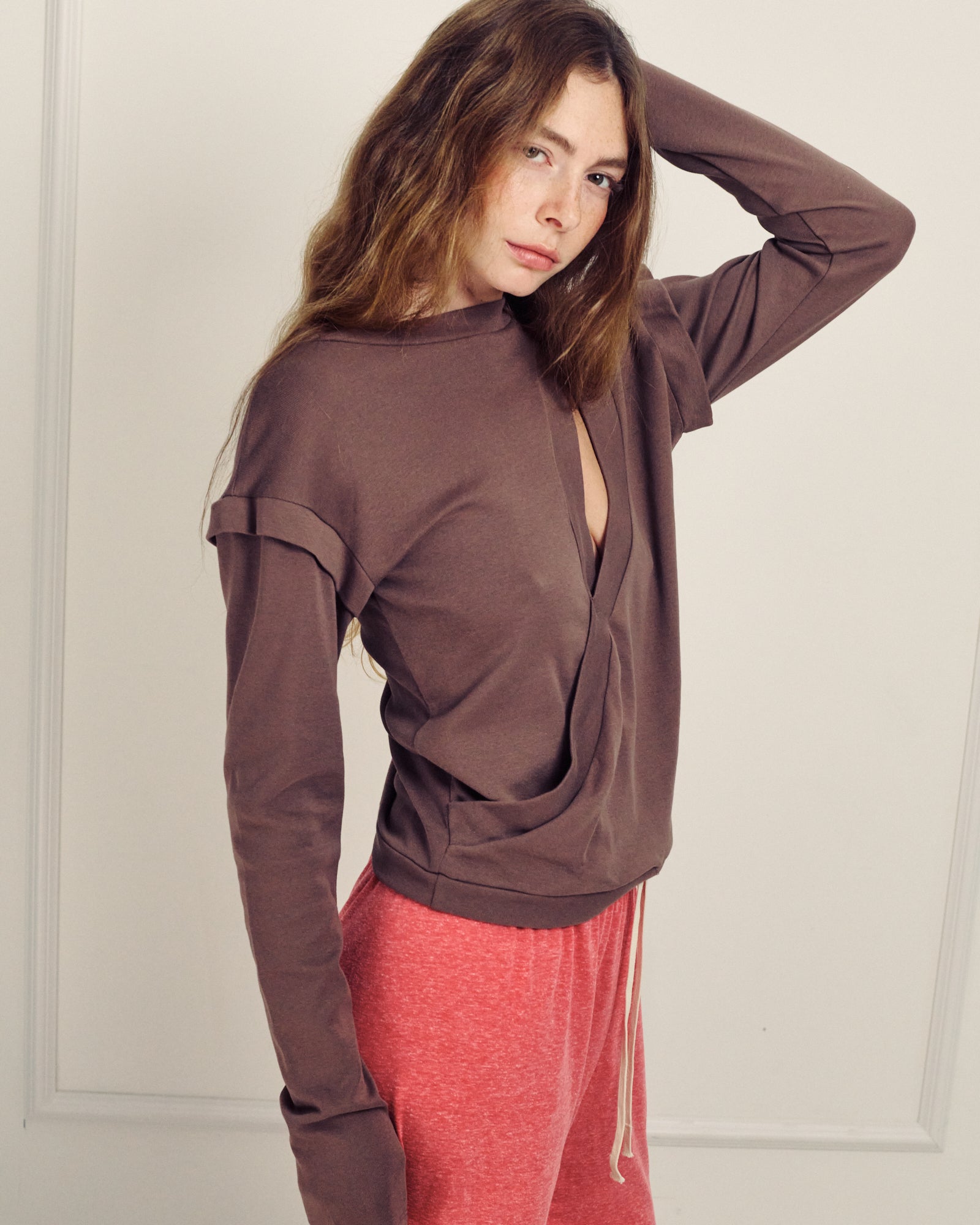 ISABEL SMOKY BROWN TOP