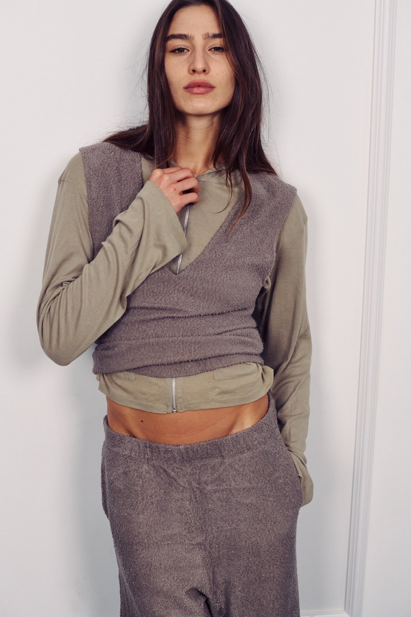 AUDREY CARDIGAN TAUPE