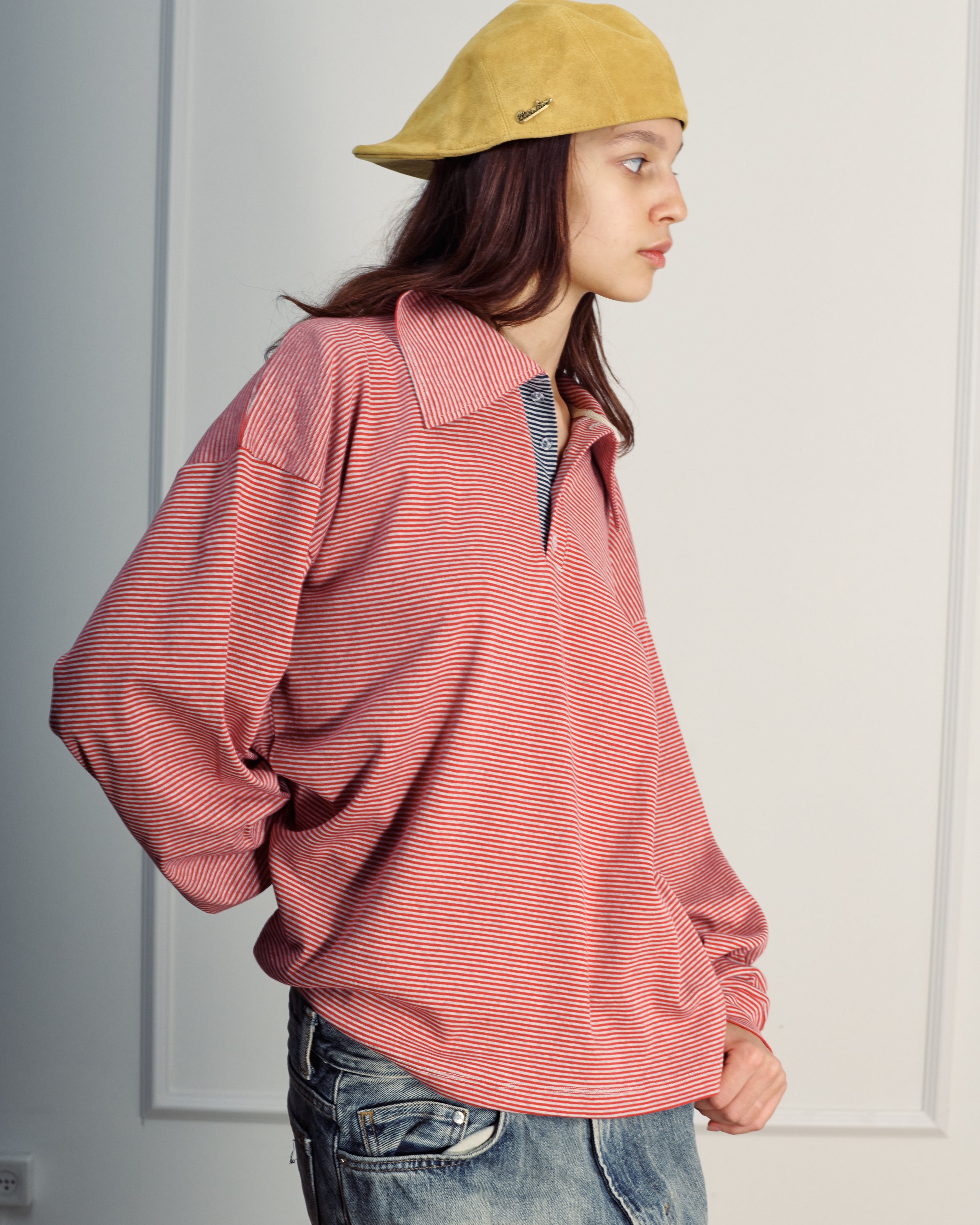 TAMAR POLO ROSE STRIPES