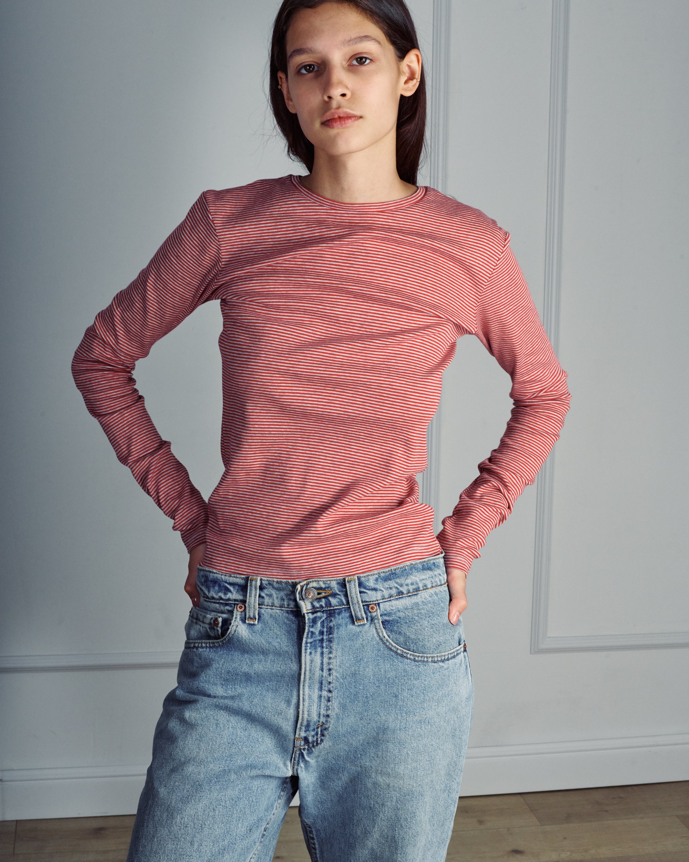 RICH ROSE STRIPES TEE