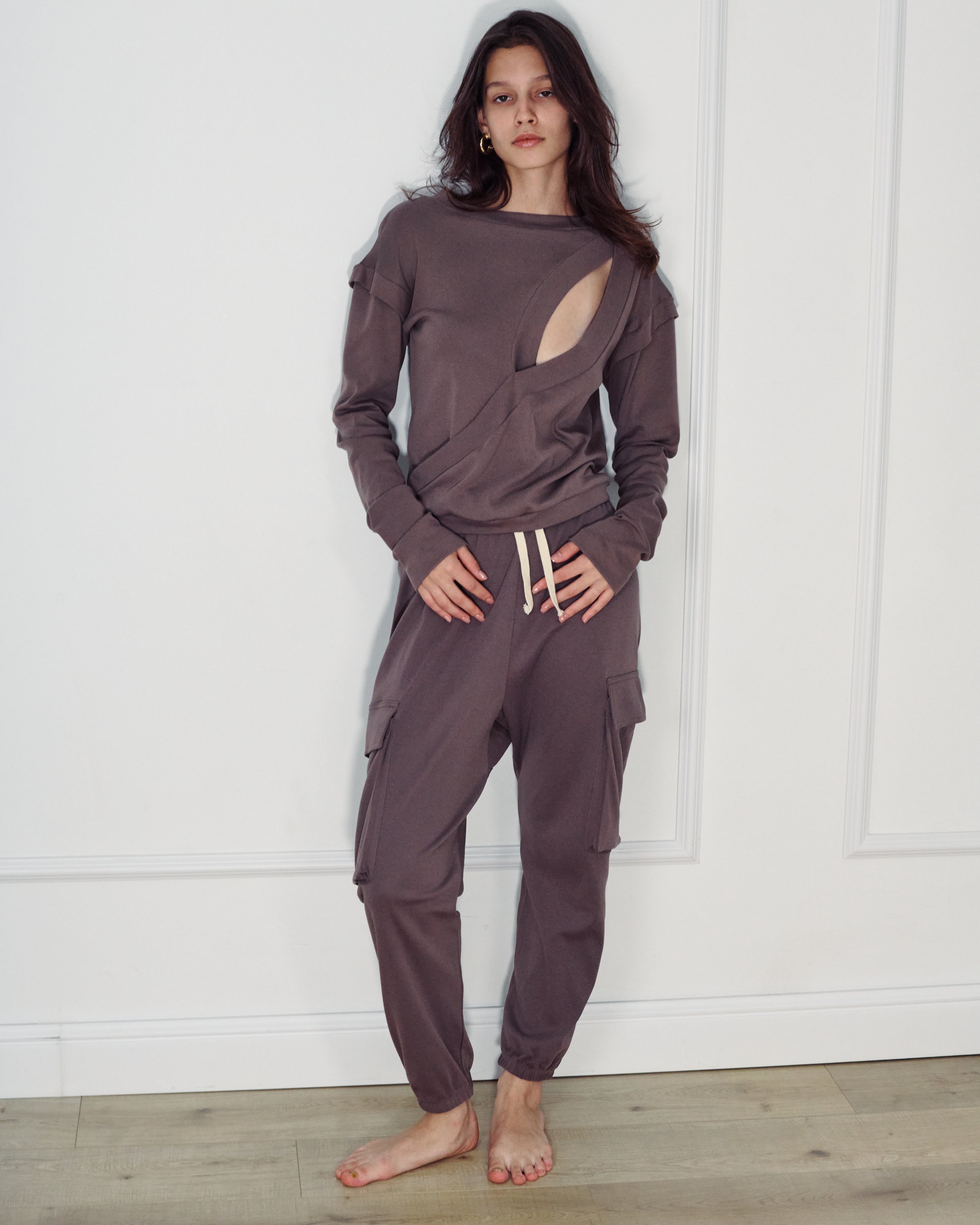 ISABEL SMOKY BROWN TOP