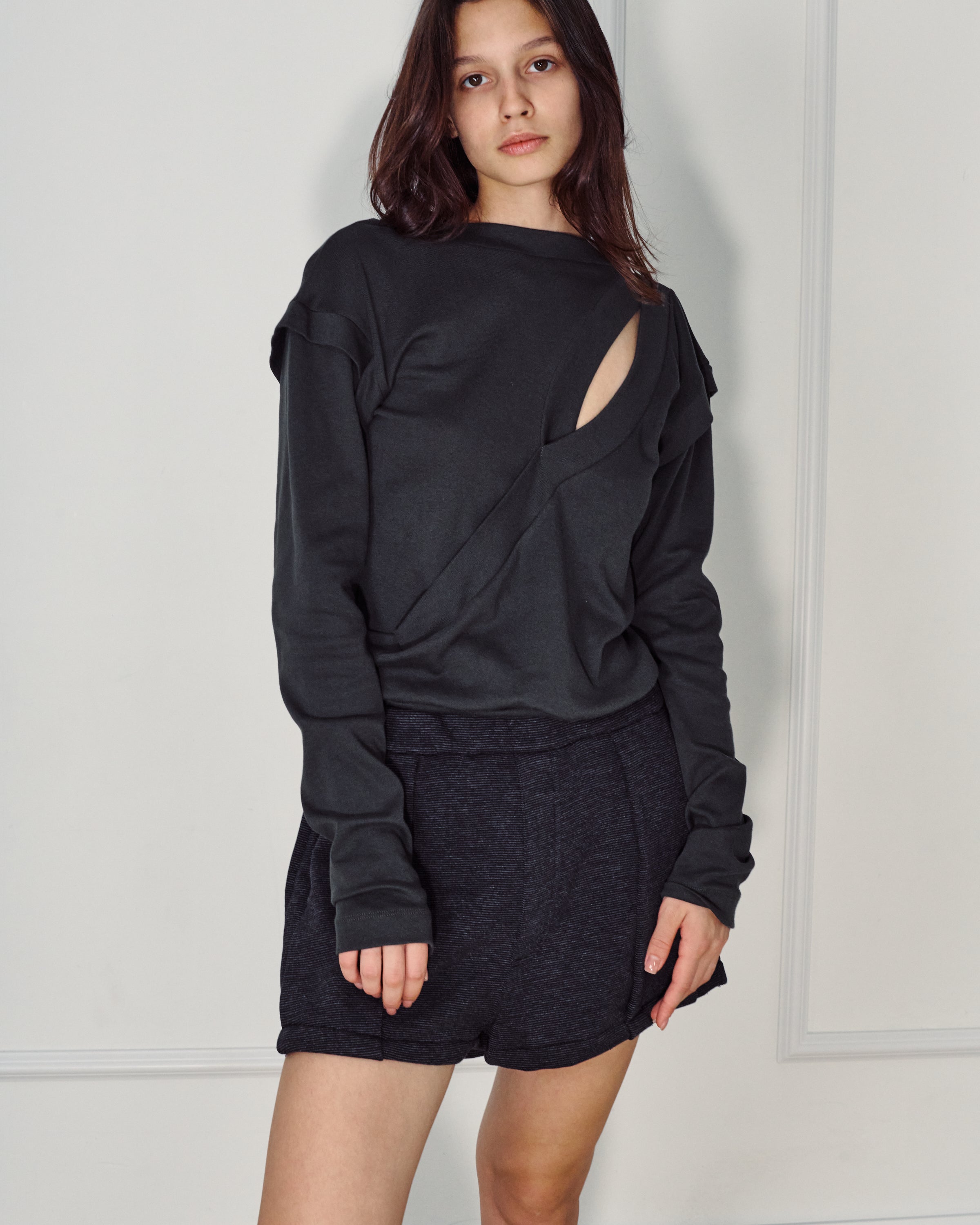 ISABEL MONOCHROME GREY TOP