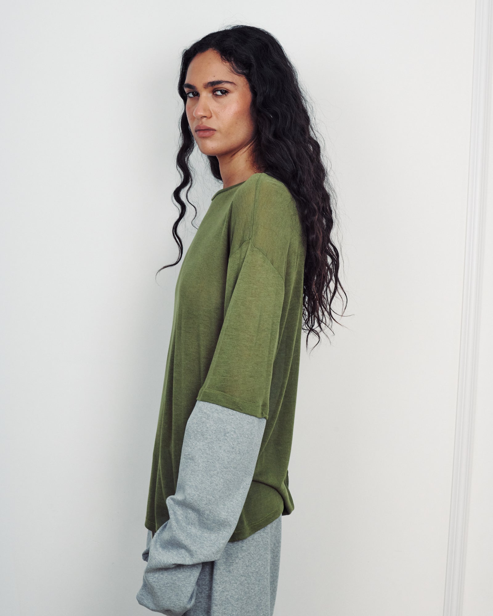 BARI OLIVE GREEN TOP