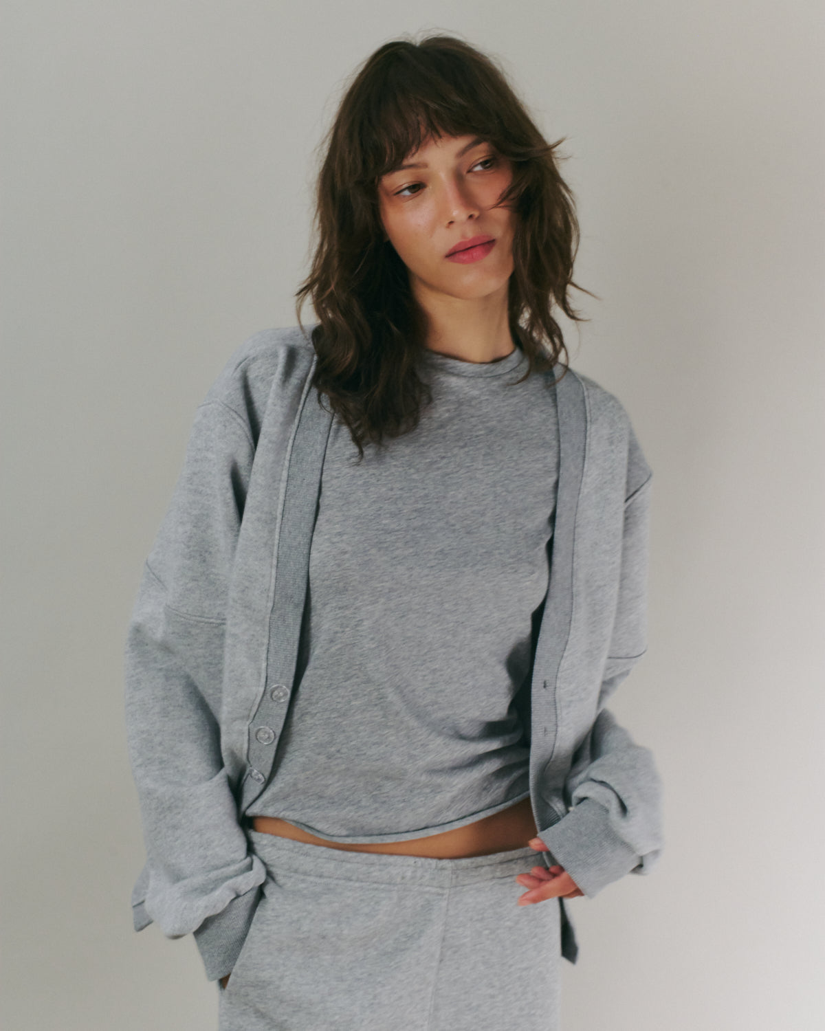 CHLOE CARDIGAN AMERICAN GREY