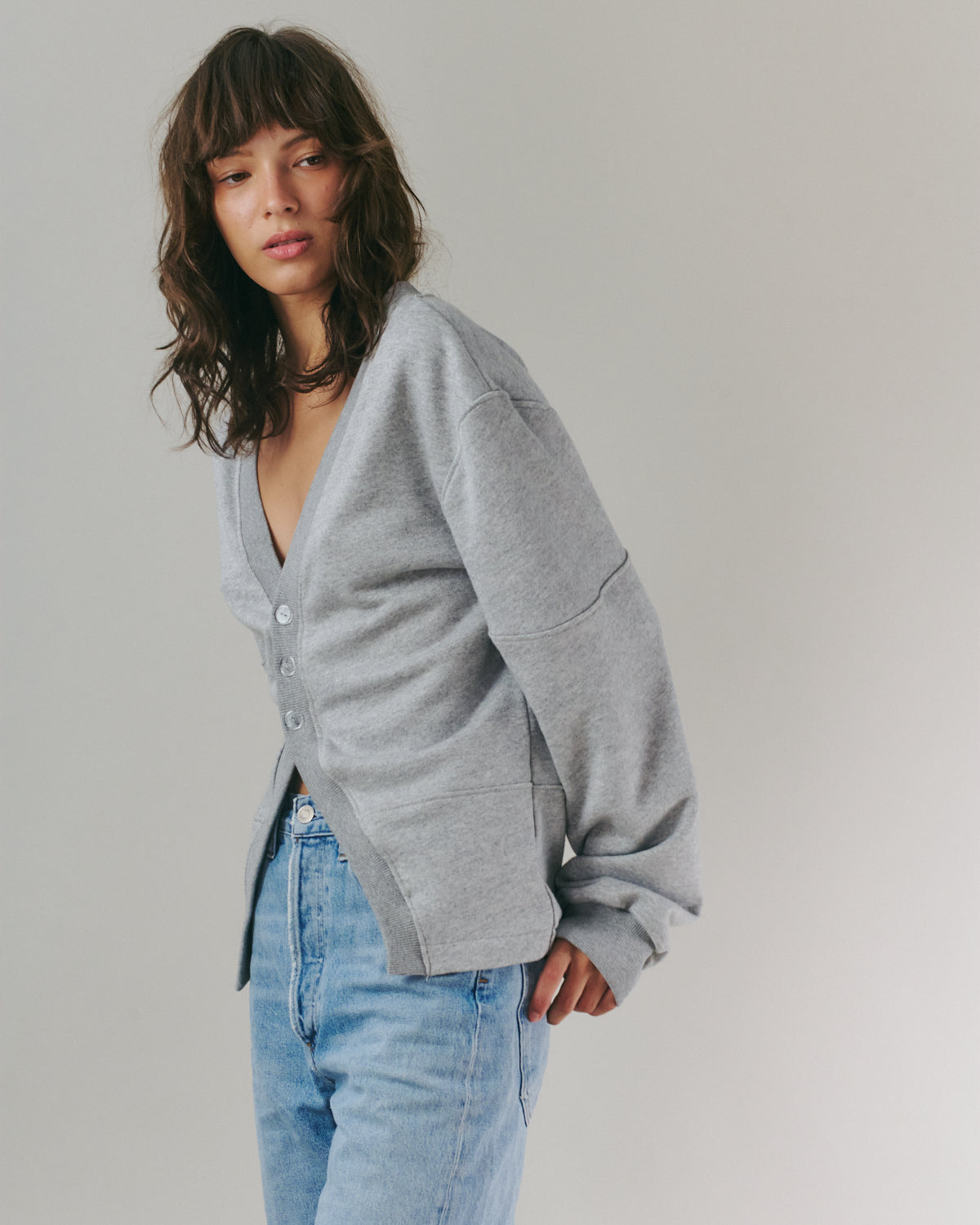 CHLOE CARDIGAN AMERICAN GREY