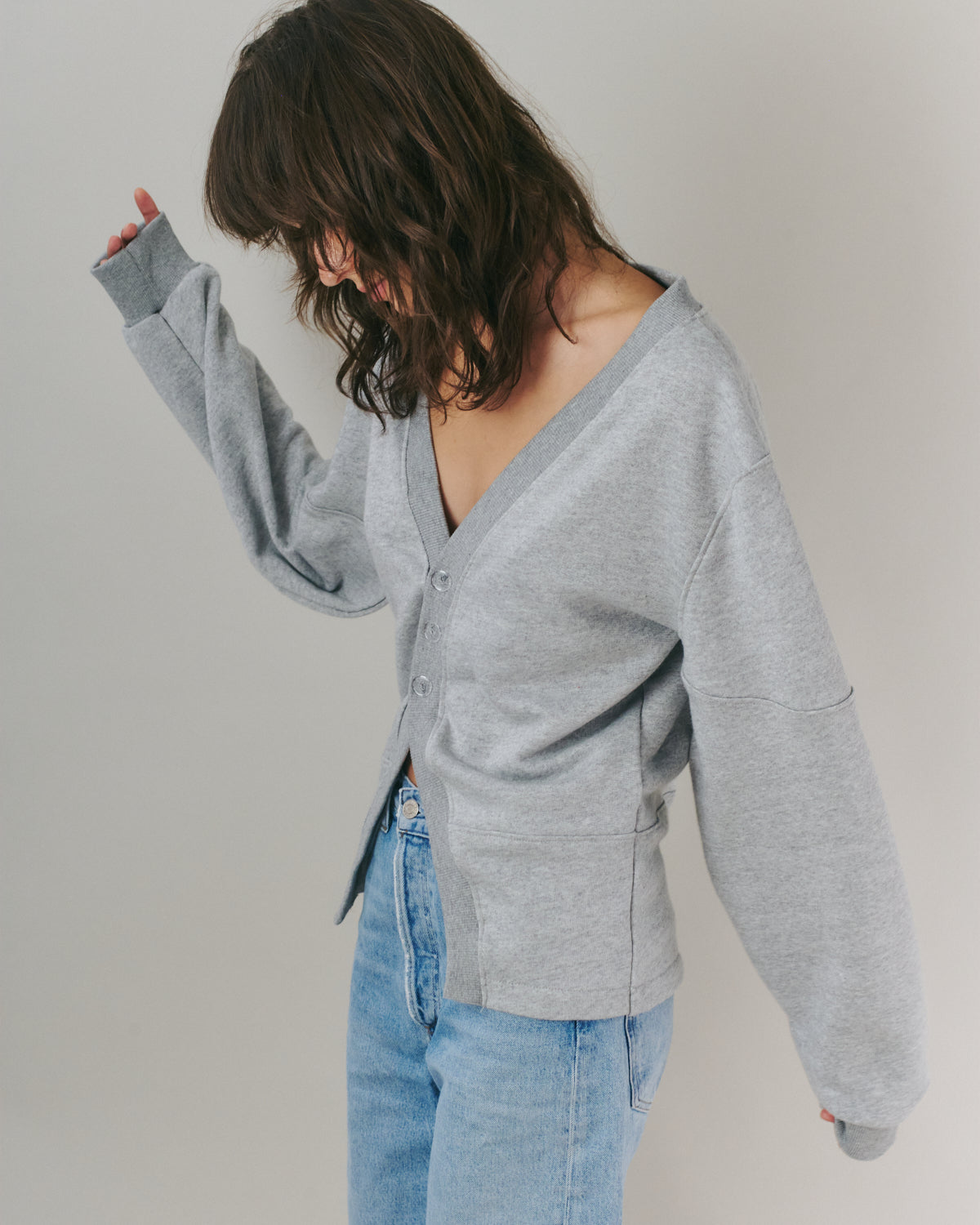 CHLOE CARDIGAN AMERICAN GREY