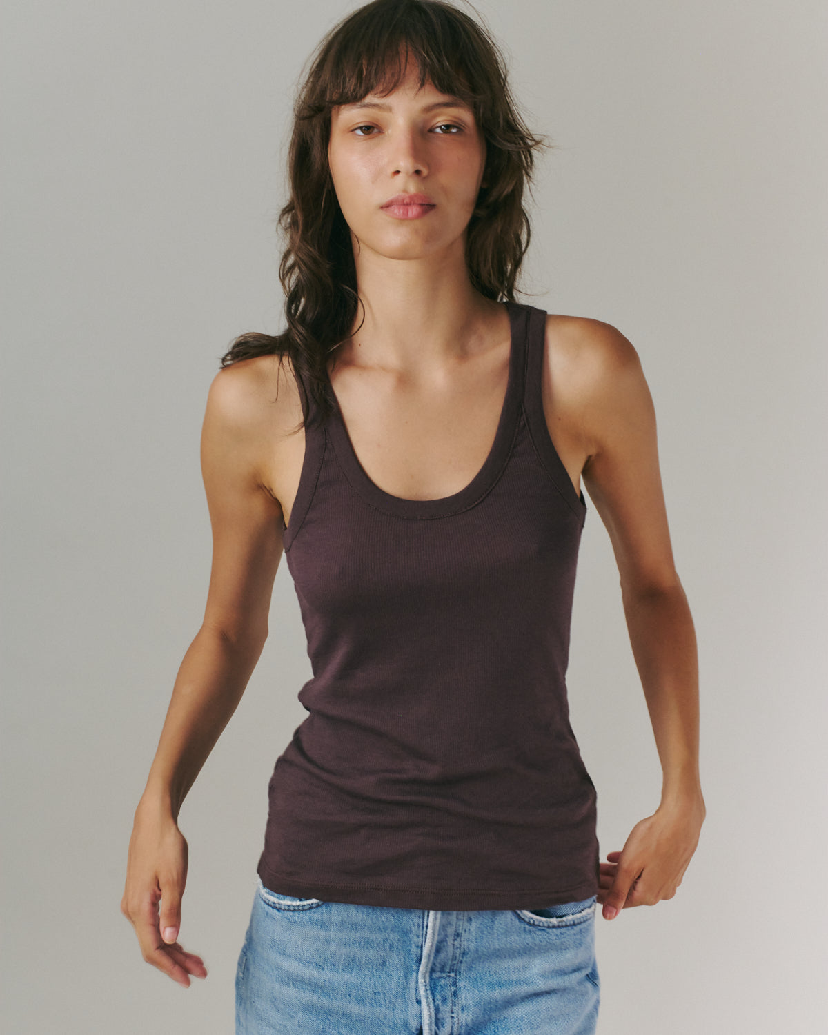 MARNI TANK DARK BROWN