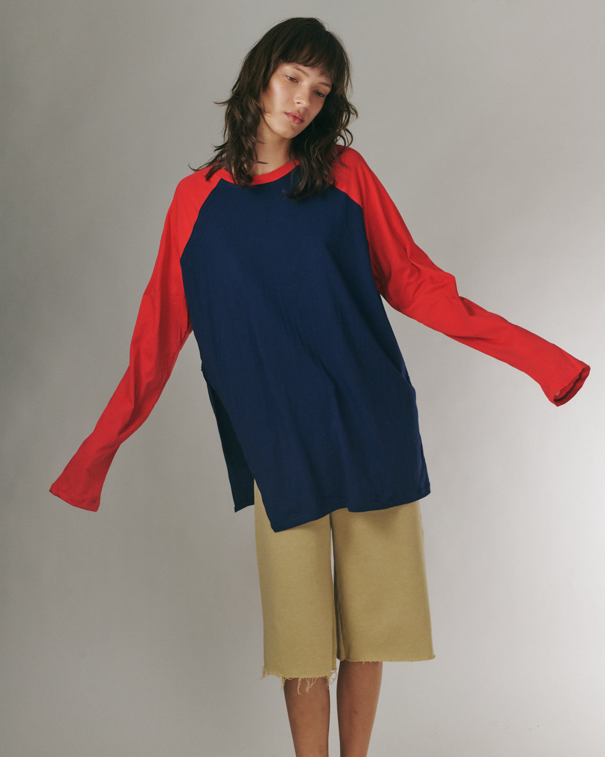 ANNE SHIRT NAVY & RED