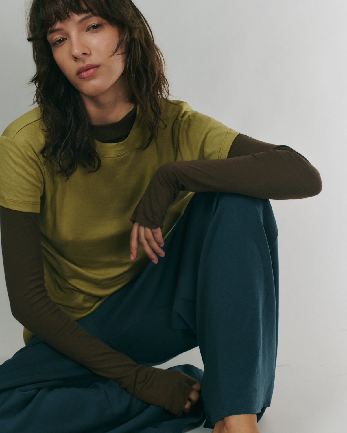 JULIE TEE PALE OLIVE